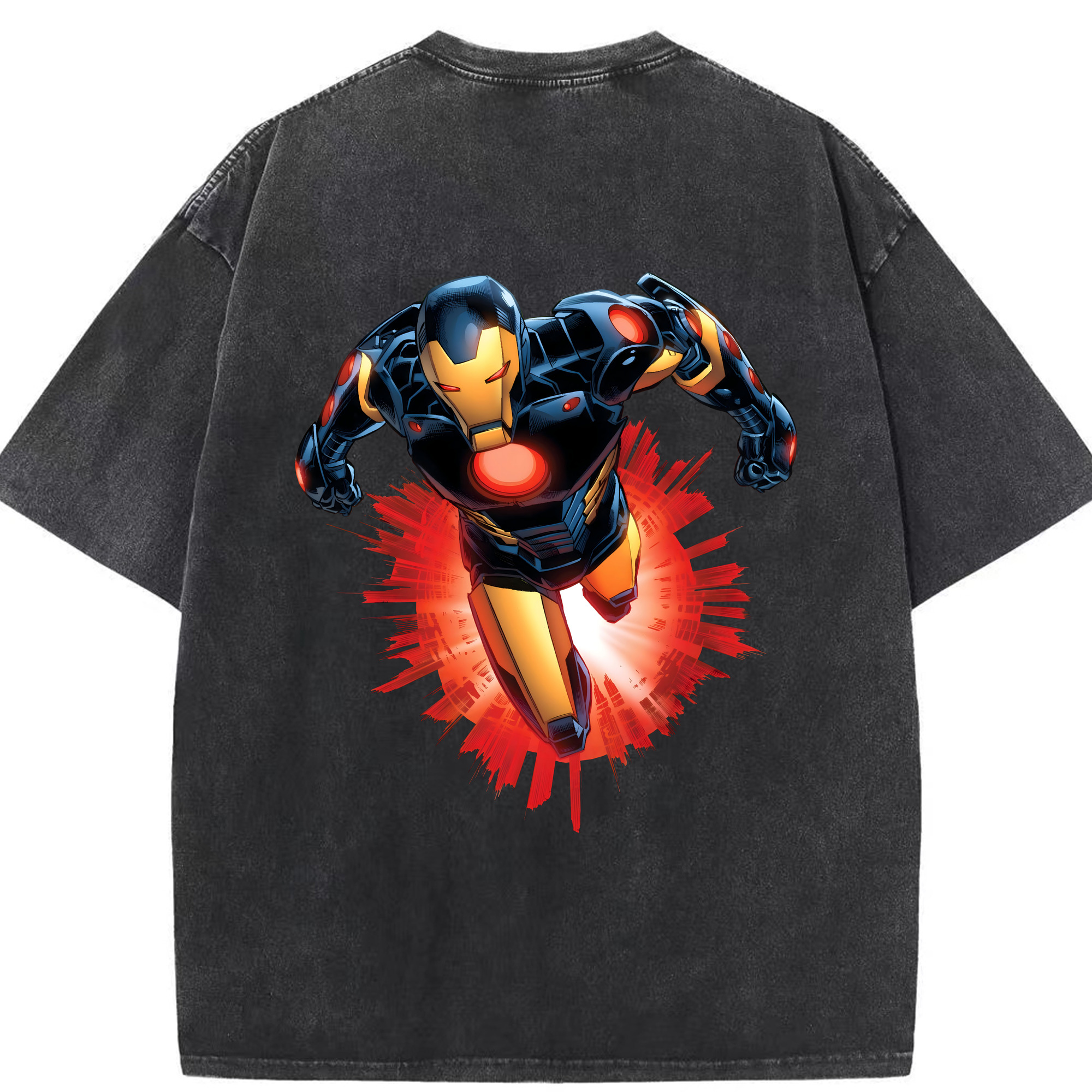 （画像用） アベンジャーズ The Avengers 綿100% ヴィンテージ風 半袖Tシャツ（背面プリント）