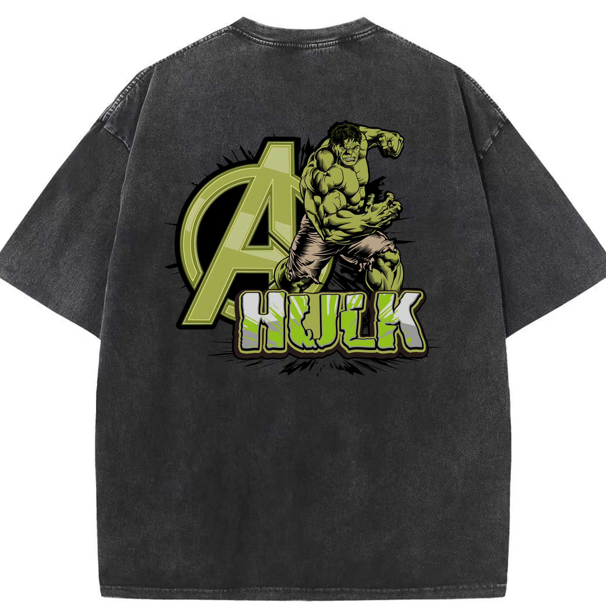 （画像用） アベンジャーズ The Avengers 綿100% ヴィンテージ風 半袖Tシャツ（背面プリント）