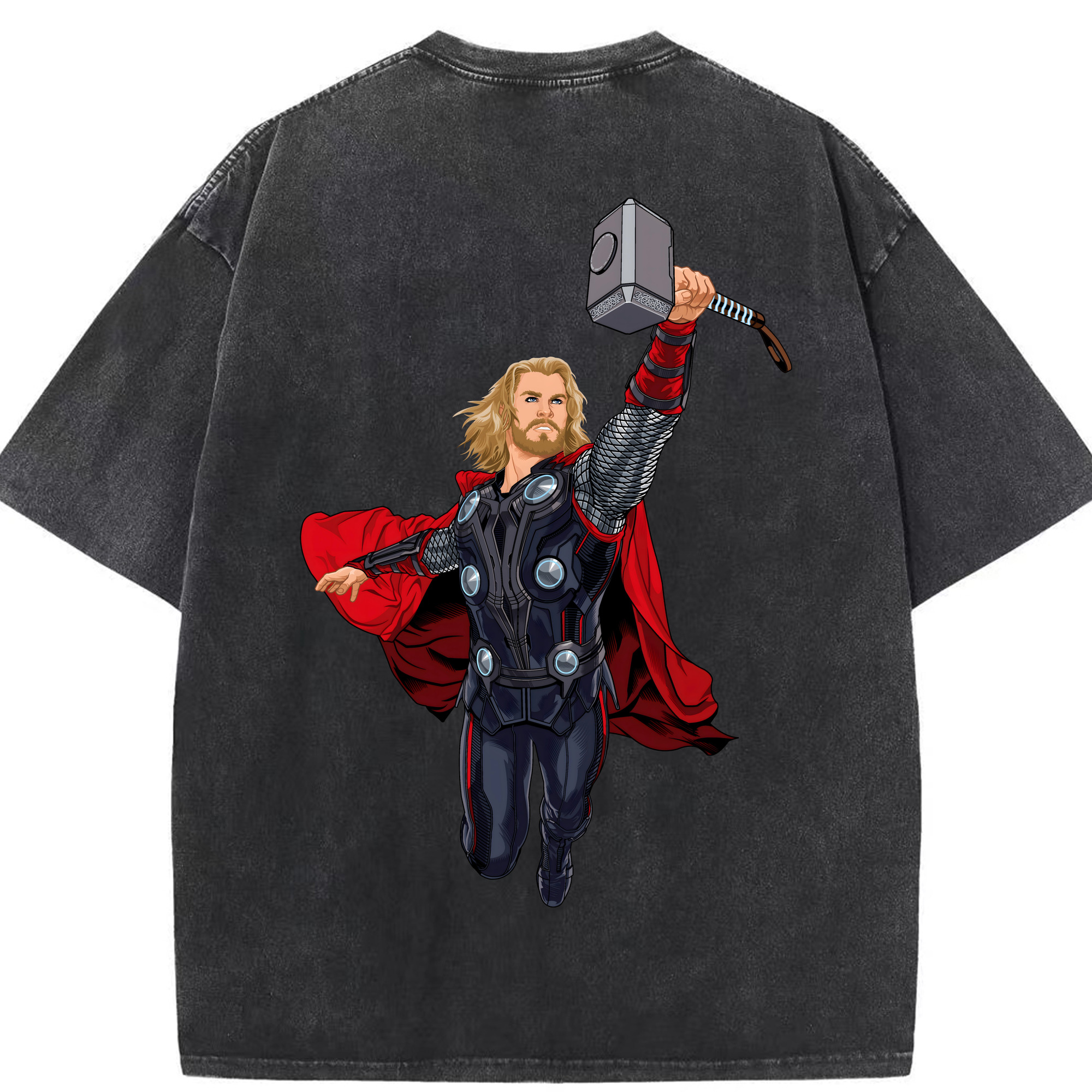 （画像用） アベンジャーズ The Avengers 綿100% ヴィンテージ風 半袖Tシャツ（背面プリント）