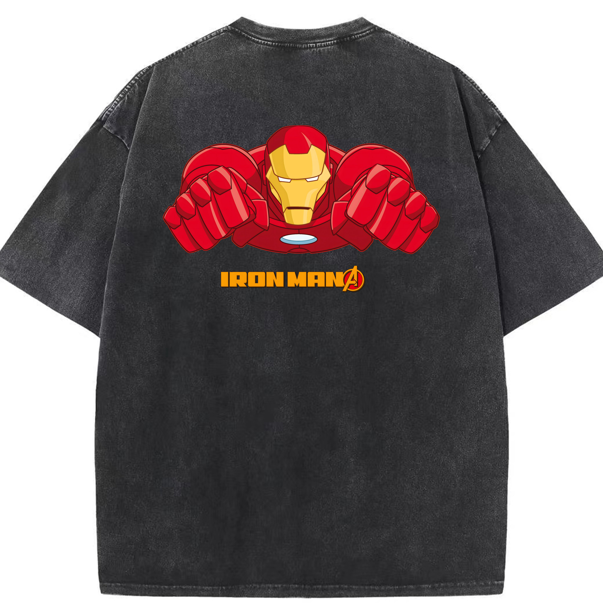 （画像用） アベンジャーズ The Avengers 綿100% ヴィンテージ風 半袖Tシャツ（背面プリント）