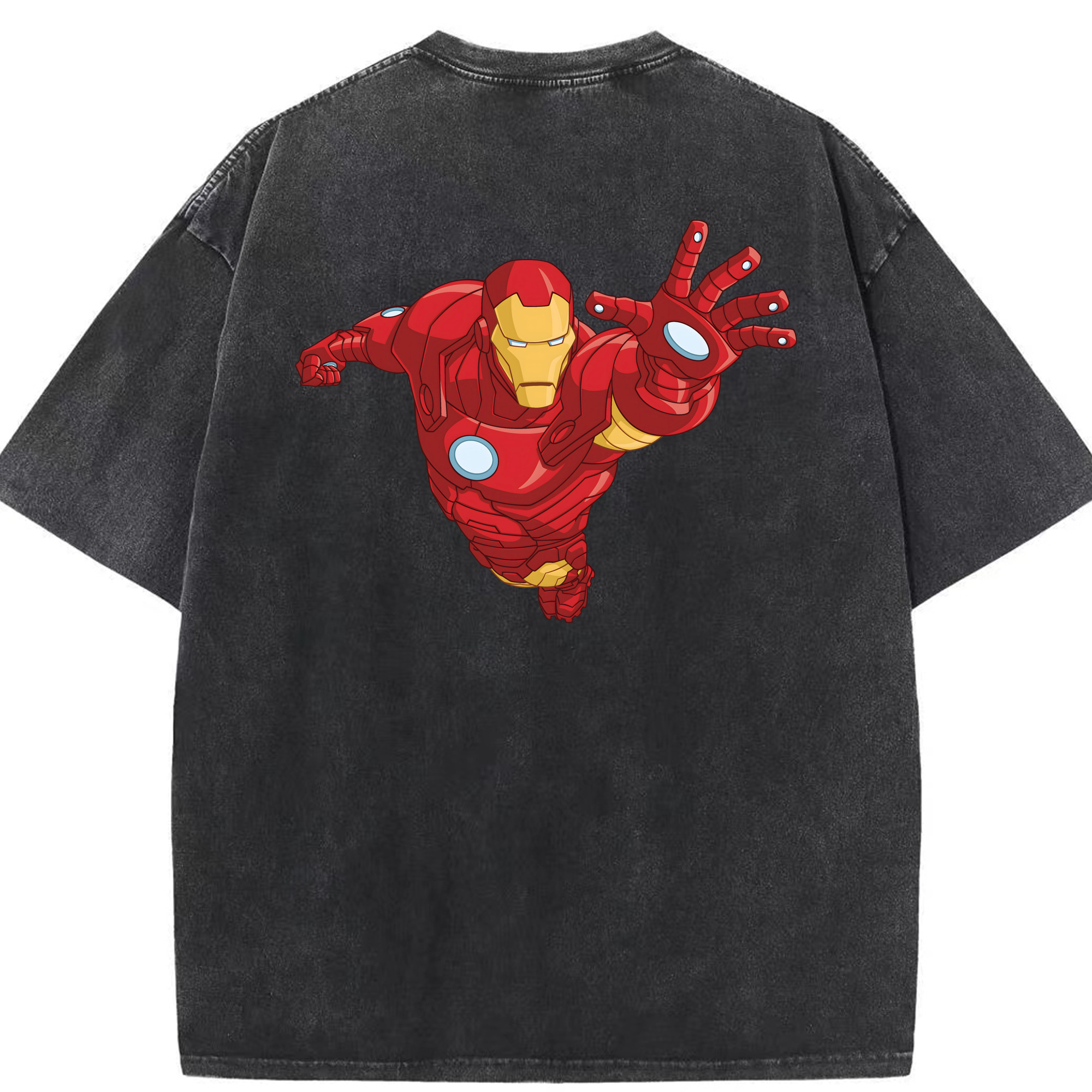 （画像用） アベンジャーズ The Avengers 綿100% ヴィンテージ風 半袖Tシャツ（背面プリント）