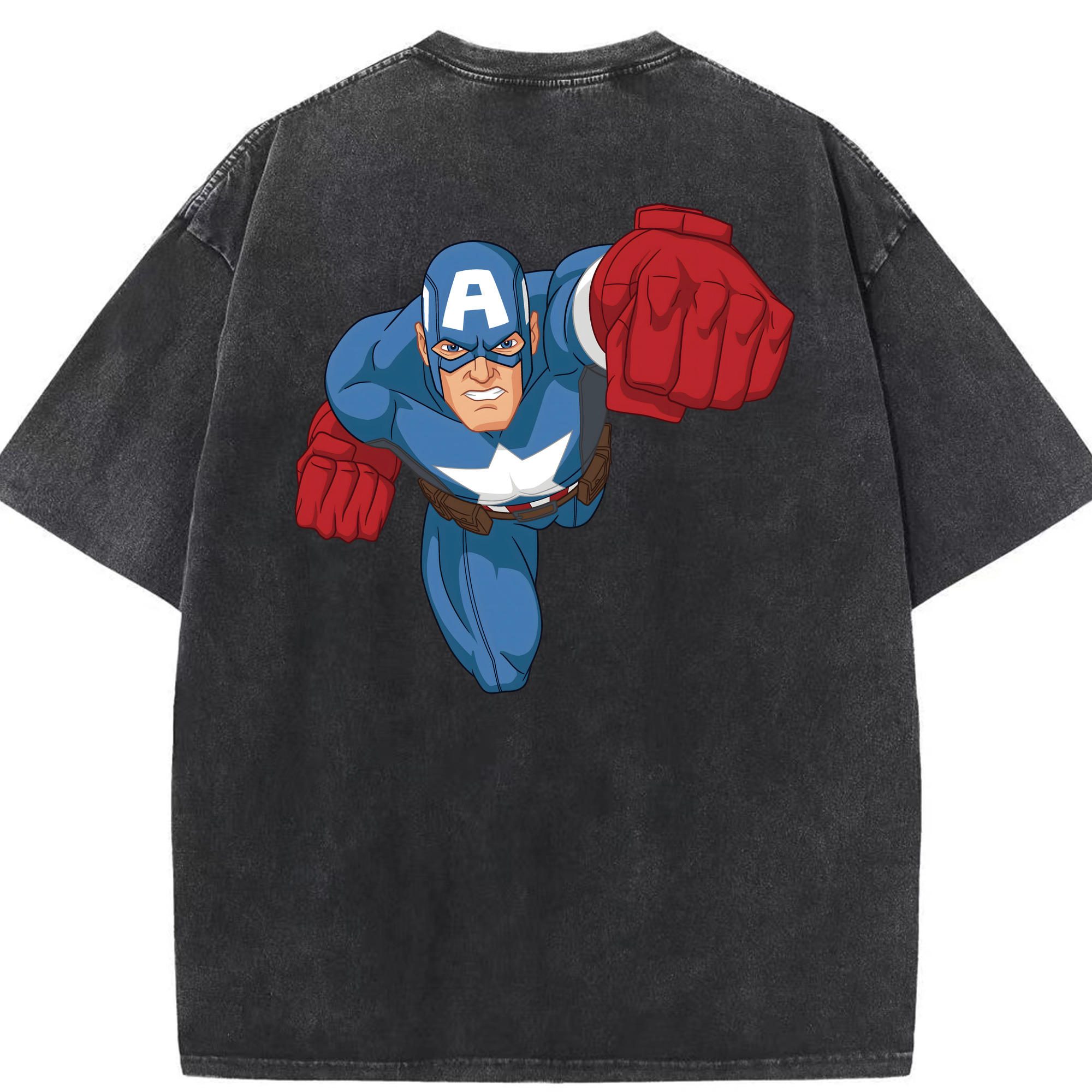 （画像用） アベンジャーズ The Avengers 綿100% ヴィンテージ風 半袖Tシャツ（背面プリント）