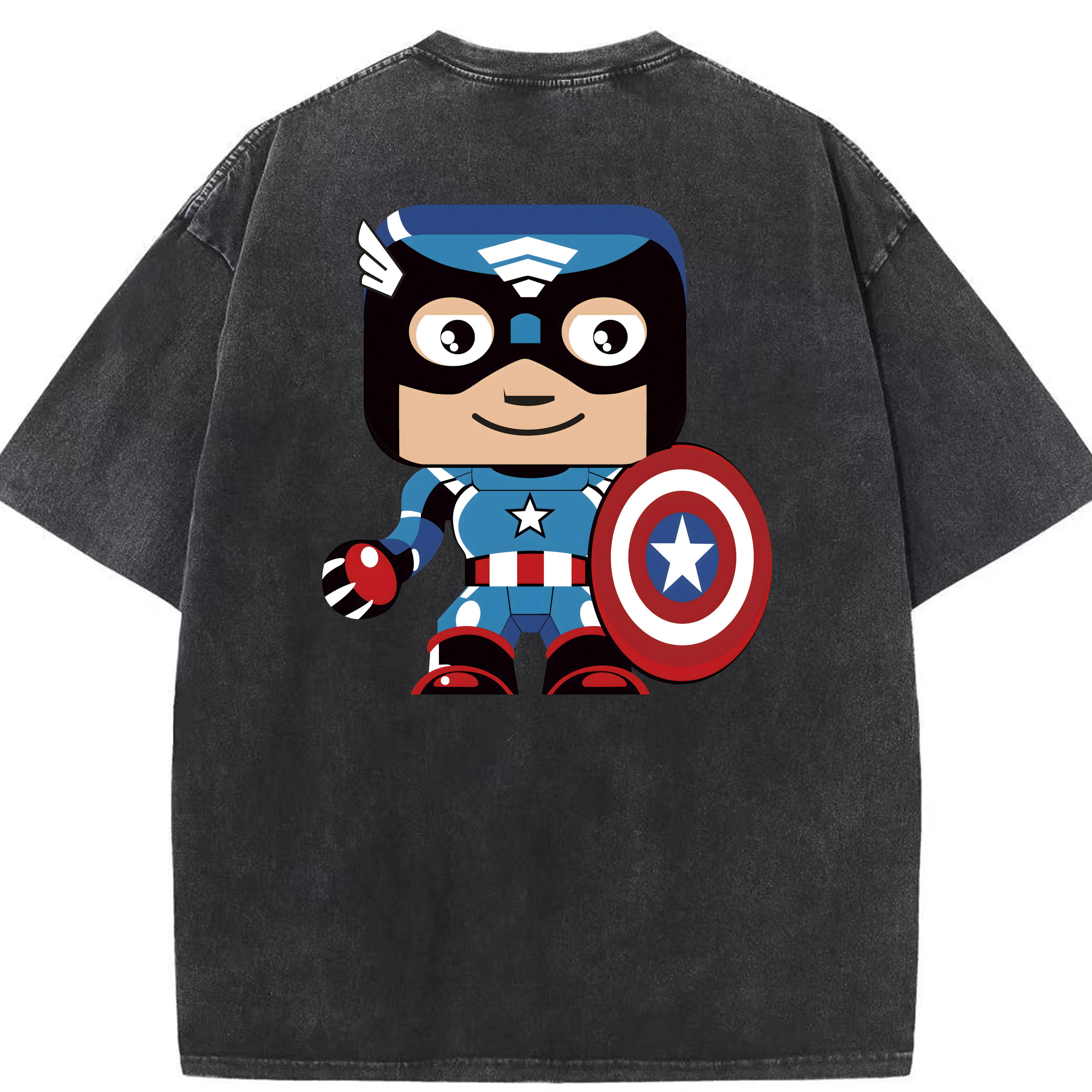 （画像用） アベンジャーズ The Avengers 綿100% ヴィンテージ風 半袖Tシャツ（背面プリント）