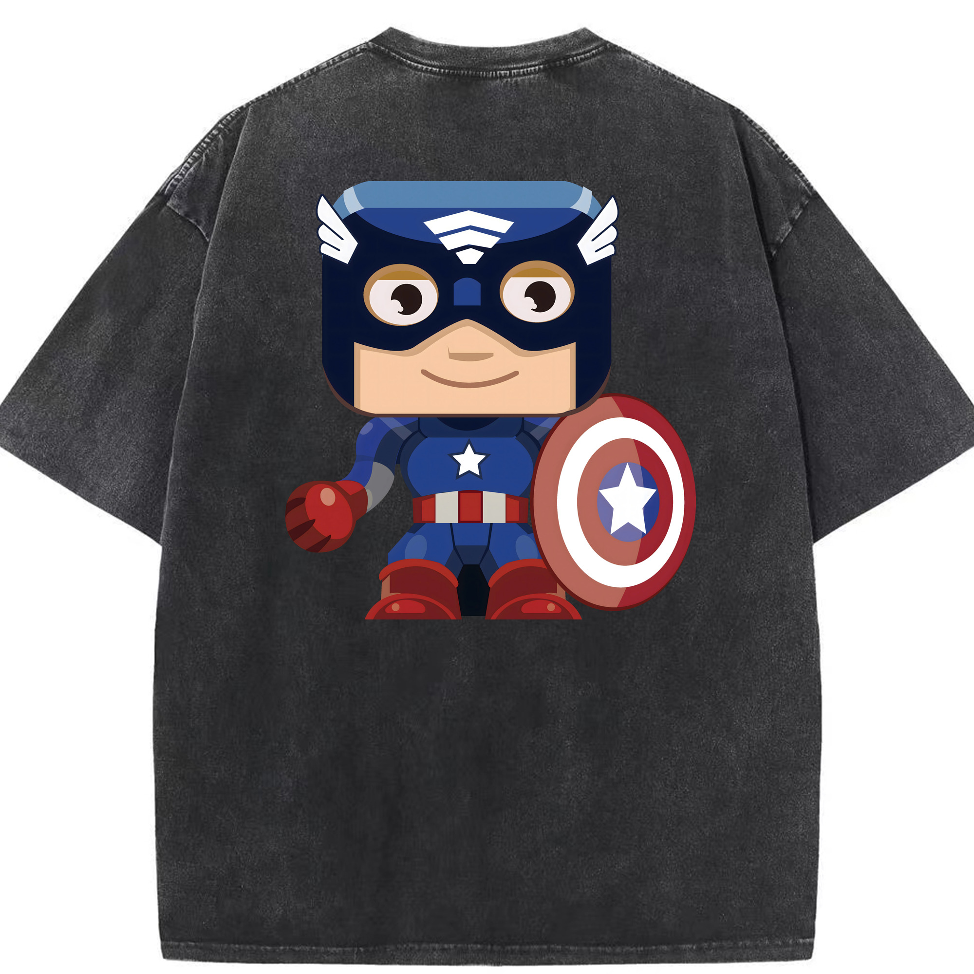 （画像用） アベンジャーズ The Avengers 綿100% ヴィンテージ風 半袖Tシャツ（背面プリント）