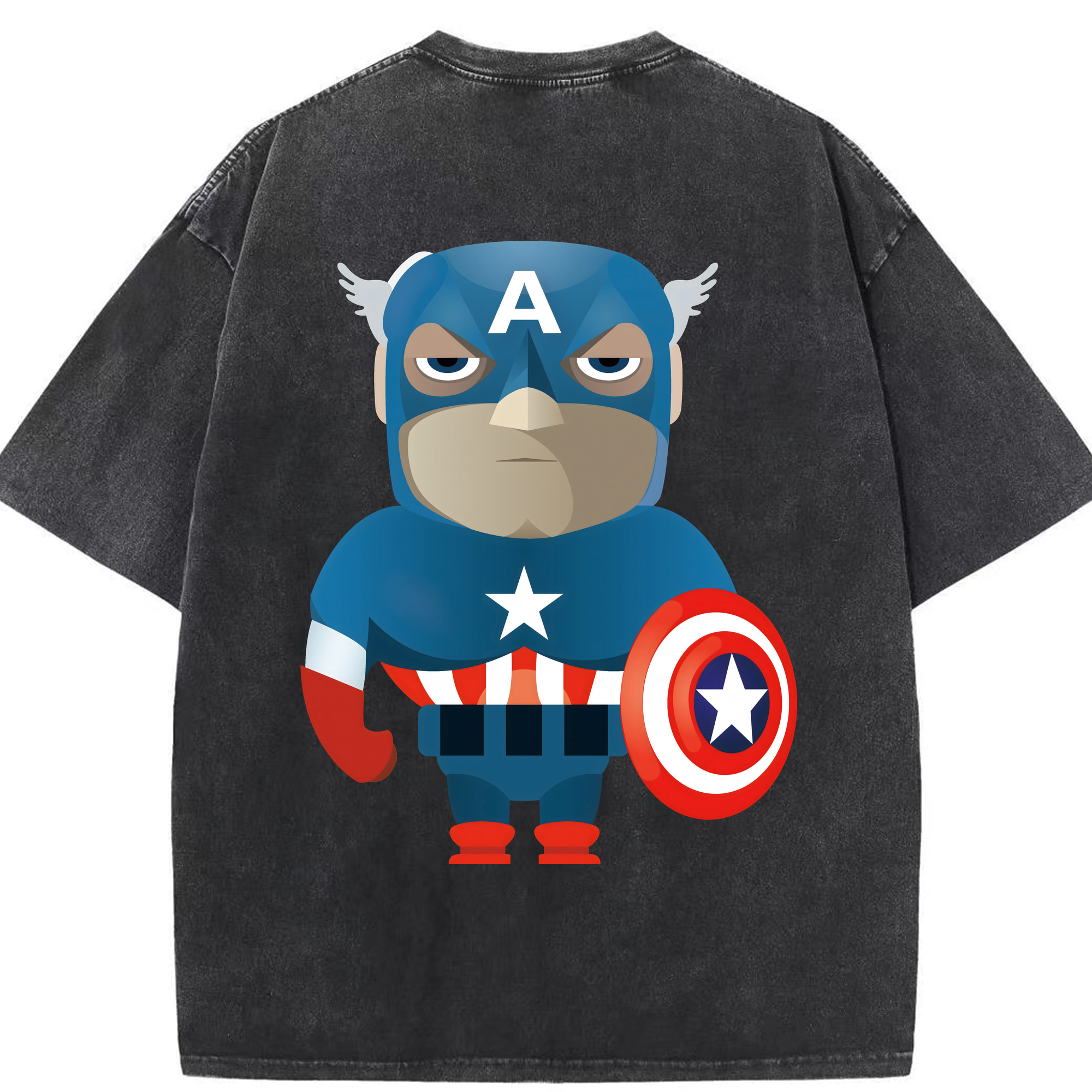 （画像用） アベンジャーズ The Avengers 綿100% ヴィンテージ風 半袖Tシャツ（背面プリント）