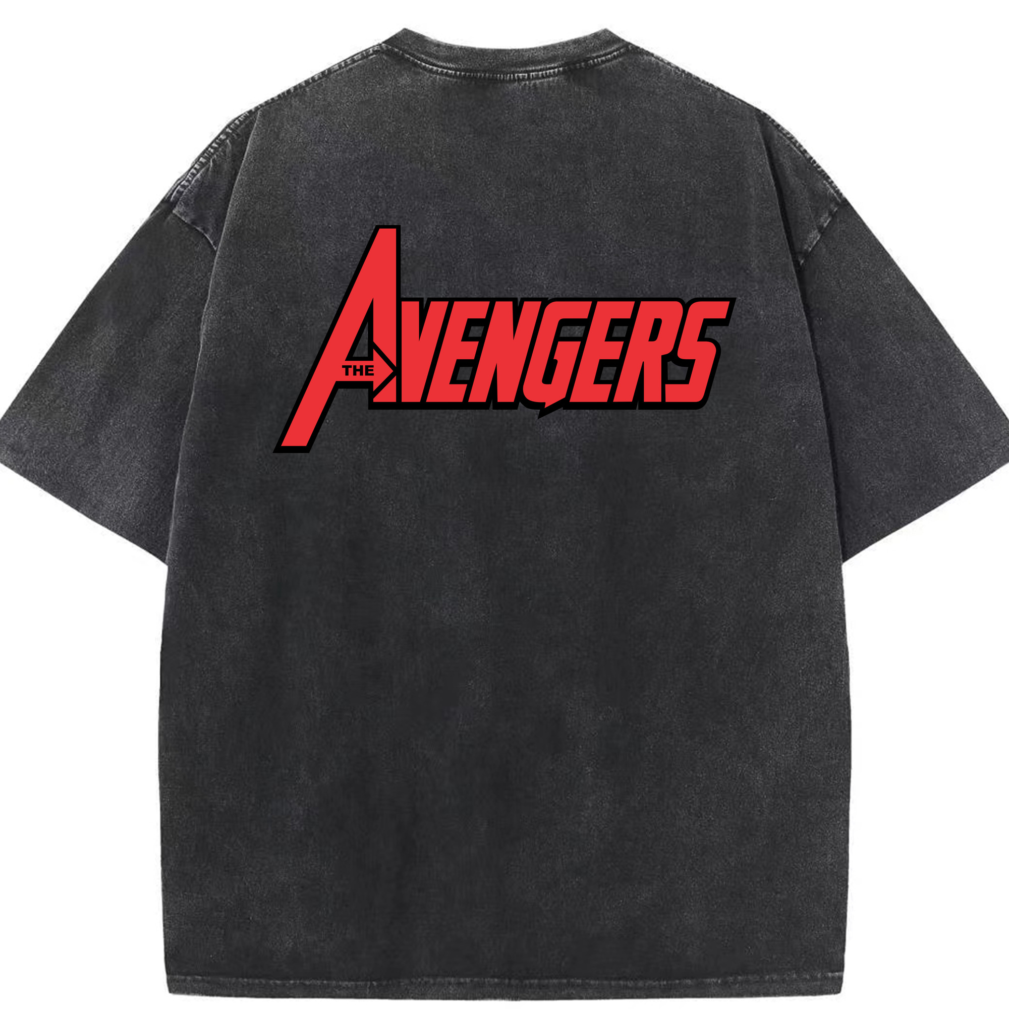 （画像用） アベンジャーズ The Avengers 綿100% ヴィンテージ風 半袖Tシャツ（背面プリント）