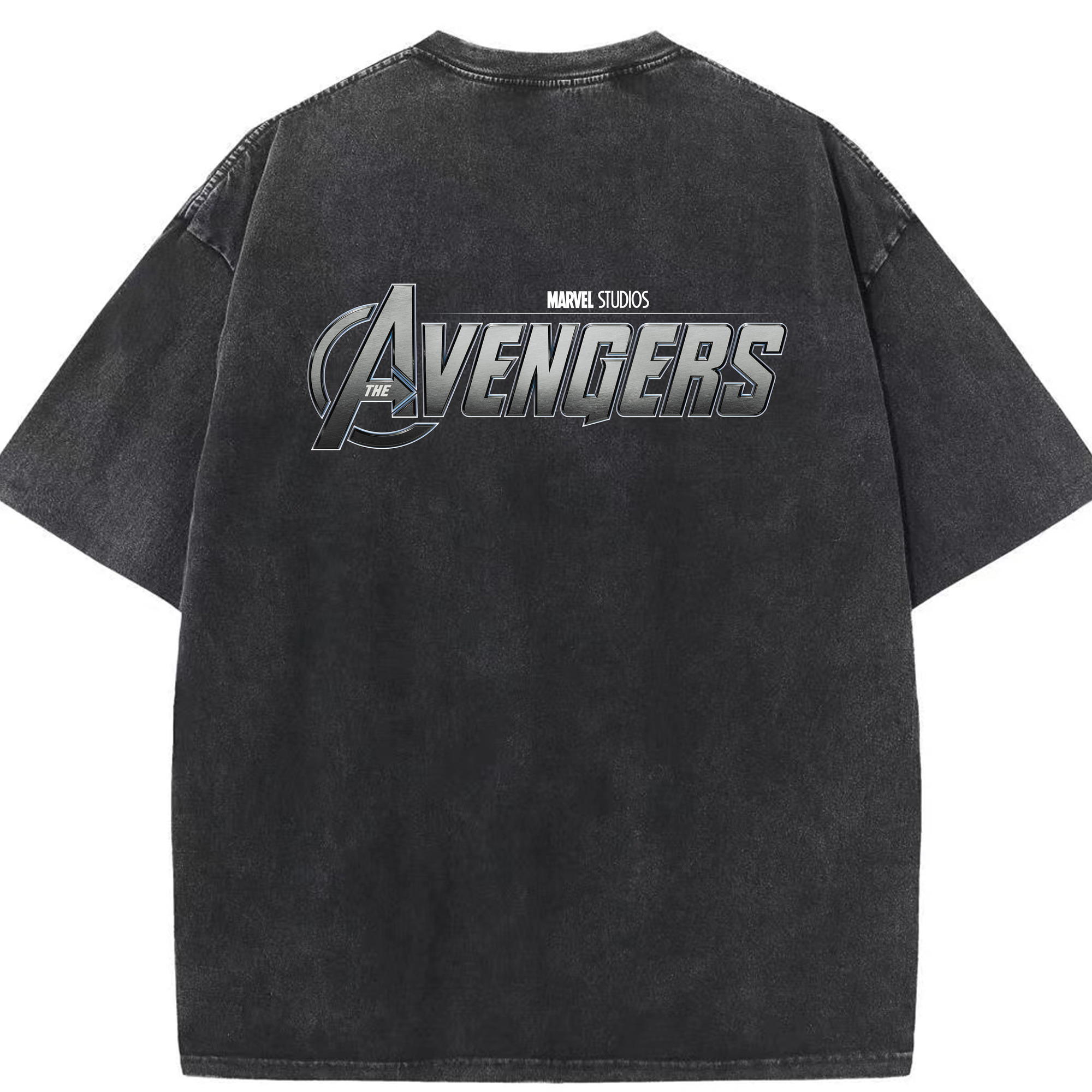 （画像用） アベンジャーズ The Avengers 綿100% ヴィンテージ風 半袖Tシャツ（背面プリント）