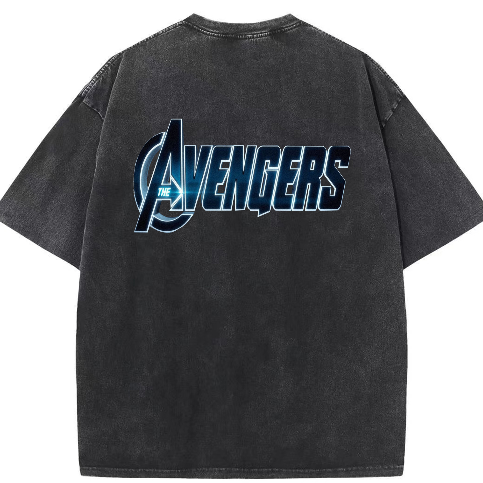 （画像用） アベンジャーズ The Avengers 綿100% ヴィンテージ風 半袖Tシャツ（背面プリント）