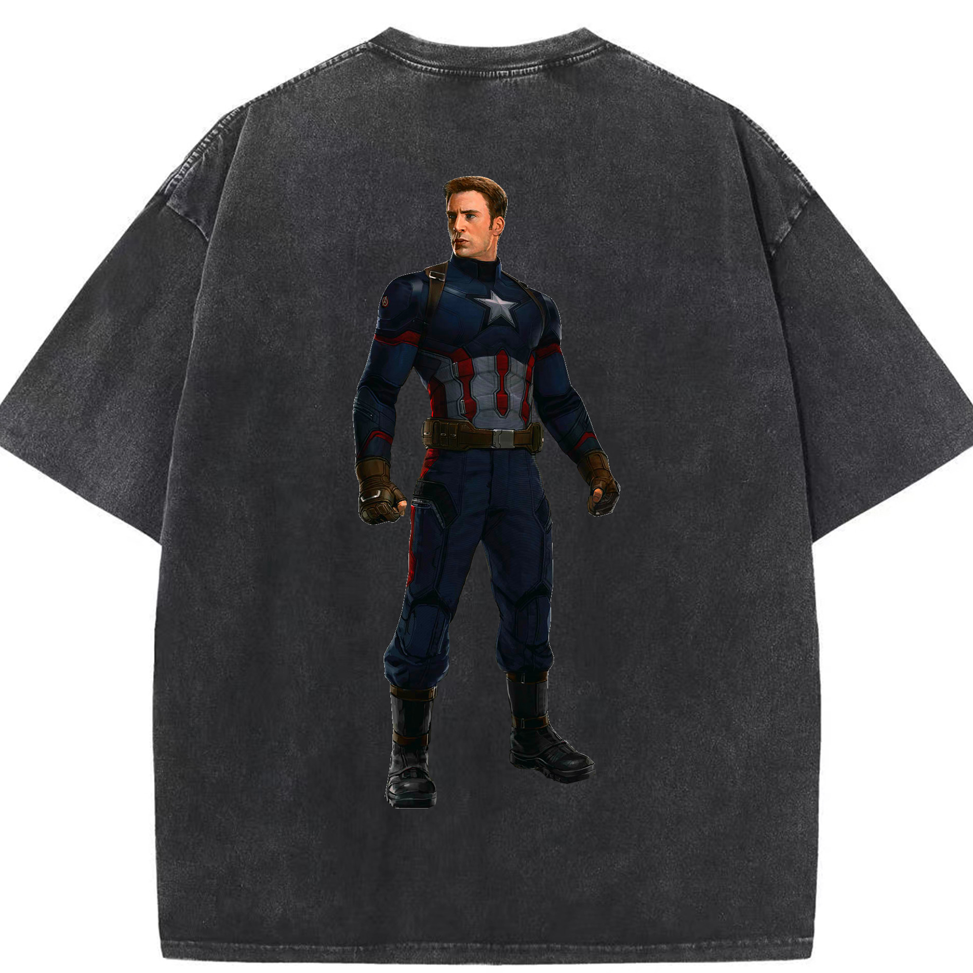 （画像用） アベンジャーズ The Avengers 綿100% ヴィンテージ風 半袖Tシャツ（背面プリント）