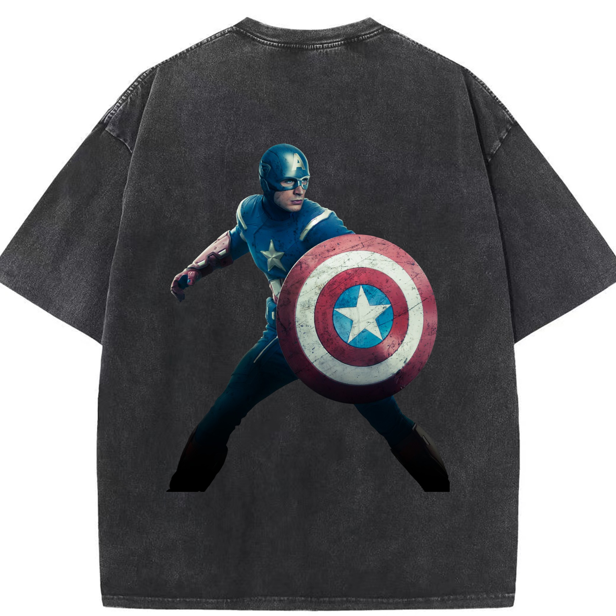 （画像用） アベンジャーズ The Avengers 綿100% ヴィンテージ風 半袖Tシャツ（背面プリント）
