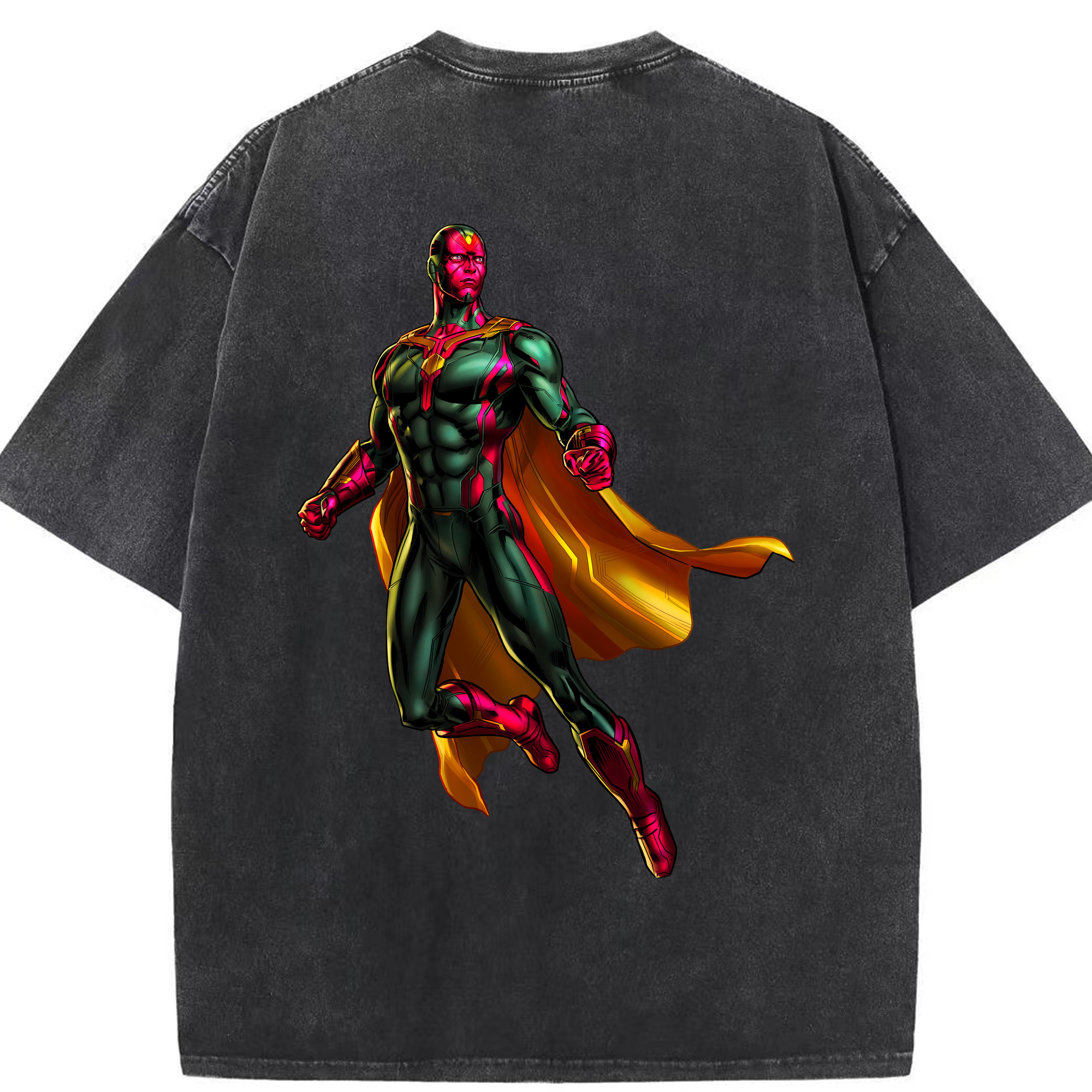 （画像用） アベンジャーズ The Avengers 綿100% ヴィンテージ風 半袖Tシャツ（背面プリント）