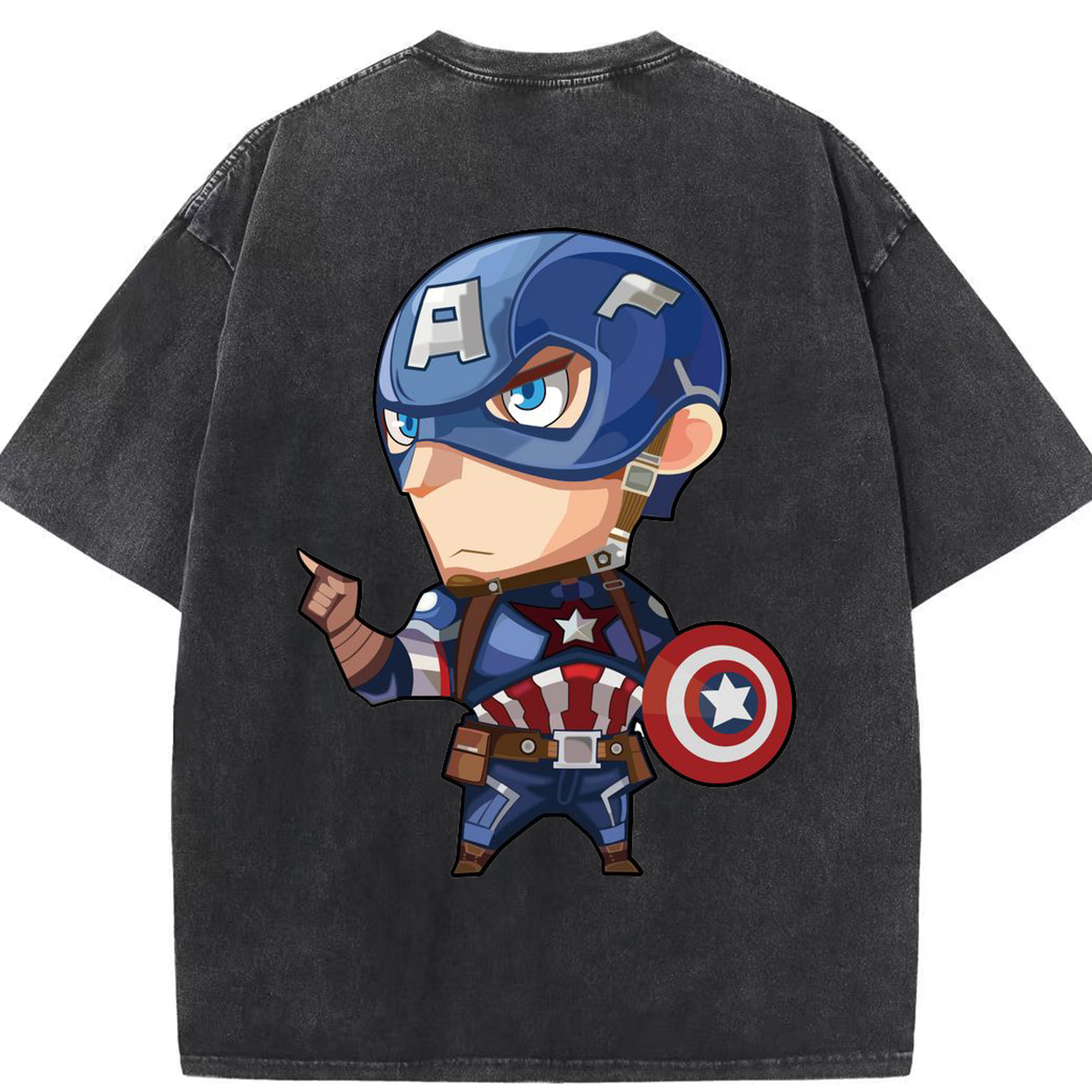 （画像用） アベンジャーズ The Avengers 綿100% ヴィンテージ風 半袖Tシャツ（背面プリント）