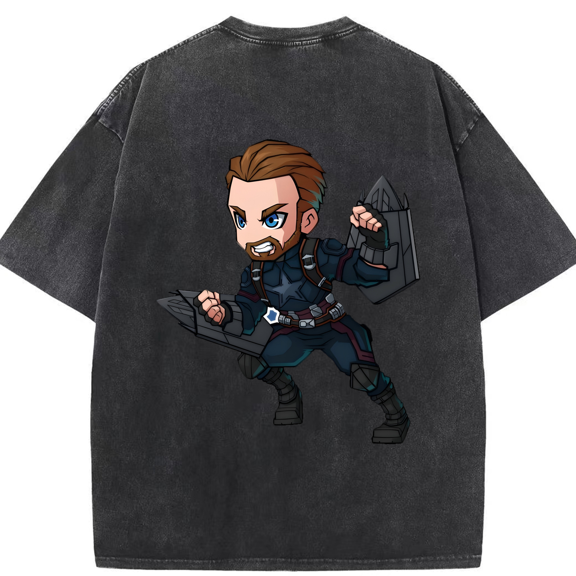 （画像用） アベンジャーズ The Avengers 綿100% ヴィンテージ風 半袖Tシャツ（背面プリント）