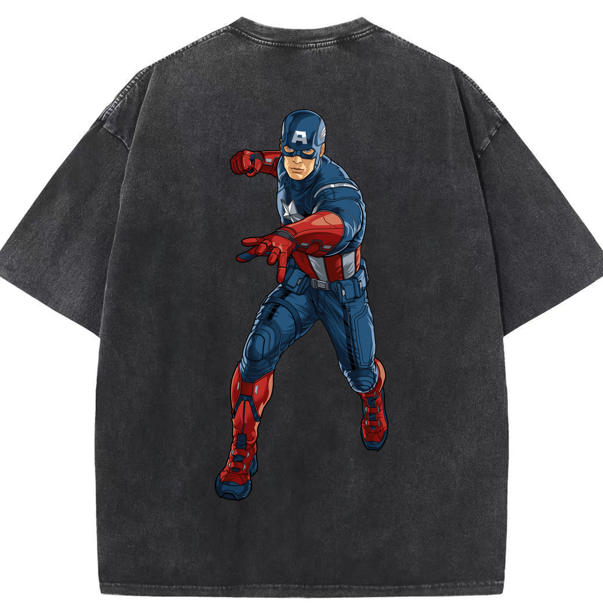 （画像用） アベンジャーズ The Avengers 綿100% ヴィンテージ風 半袖Tシャツ（背面プリント）