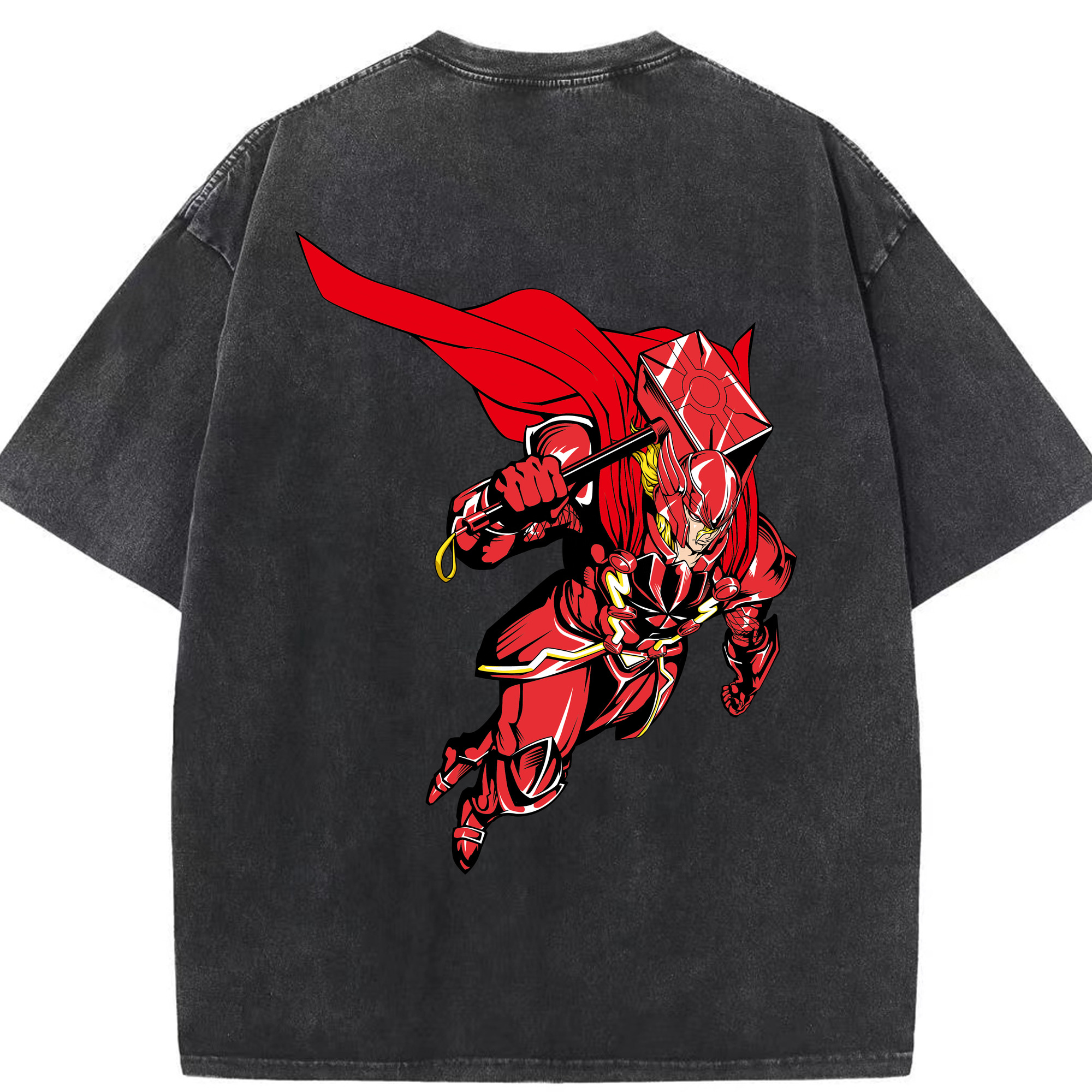 （画像用） アベンジャーズ The Avengers 綿100% ヴィンテージ風 半袖Tシャツ（背面プリント）