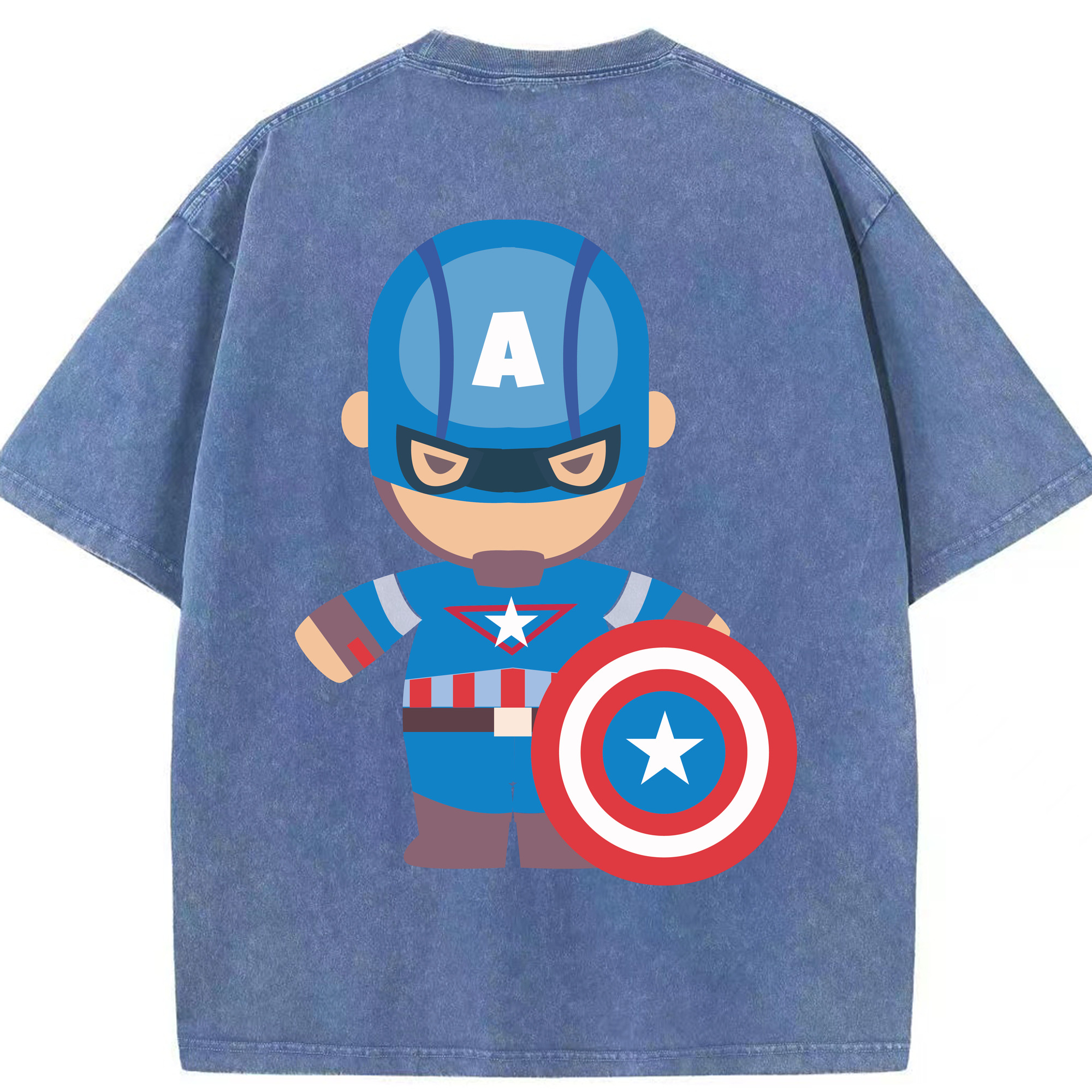 （画像用） アベンジャーズ The Avengers 綿100% ヴィンテージ風 半袖Tシャツ（背面プリント）