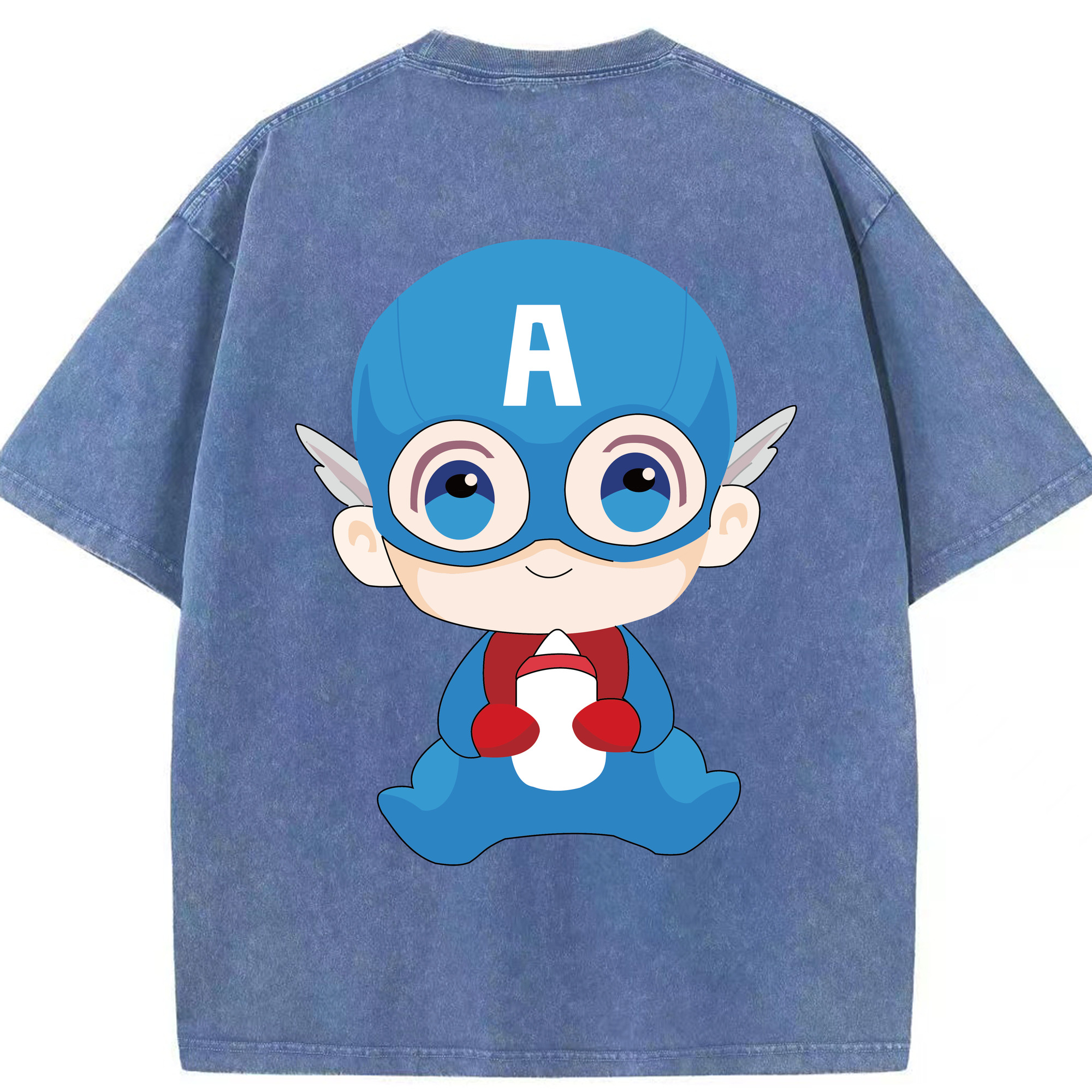 （画像用） アベンジャーズ The Avengers 綿100% ヴィンテージ風 半袖Tシャツ（背面プリント）