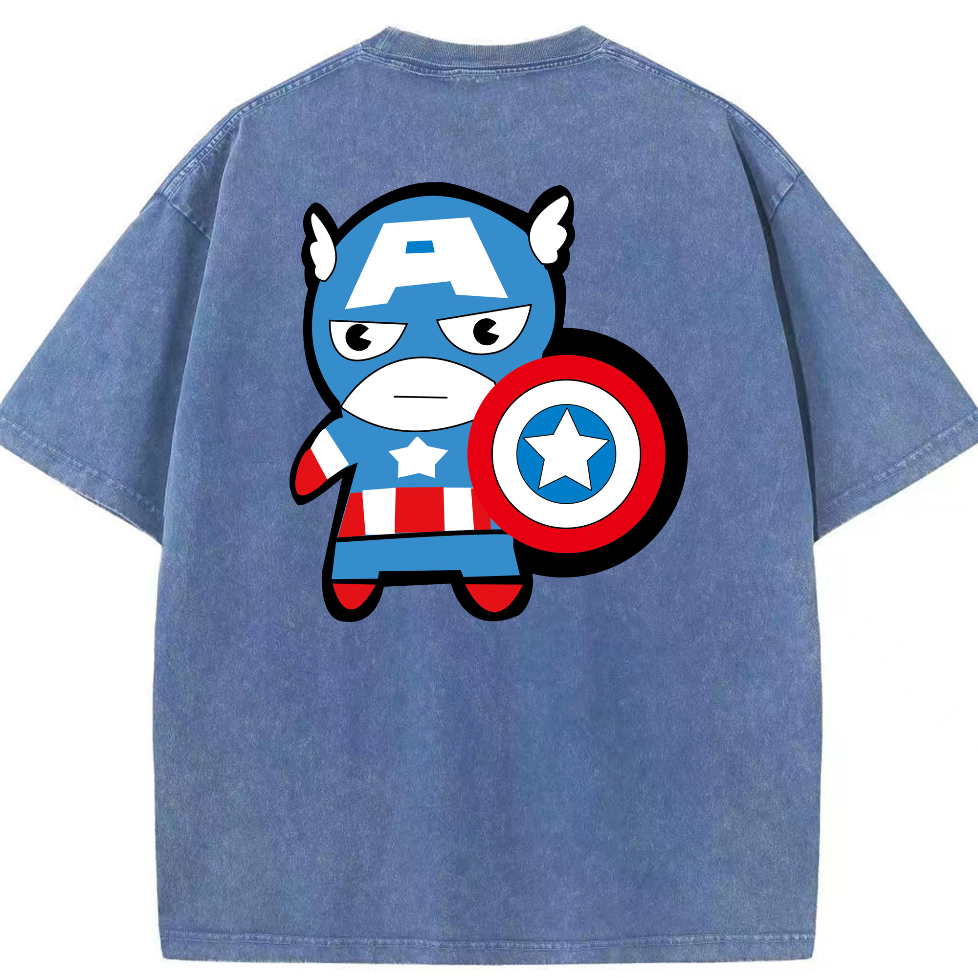 （画像用） アベンジャーズ The Avengers 綿100% ヴィンテージ風 半袖Tシャツ（背面プリント）
