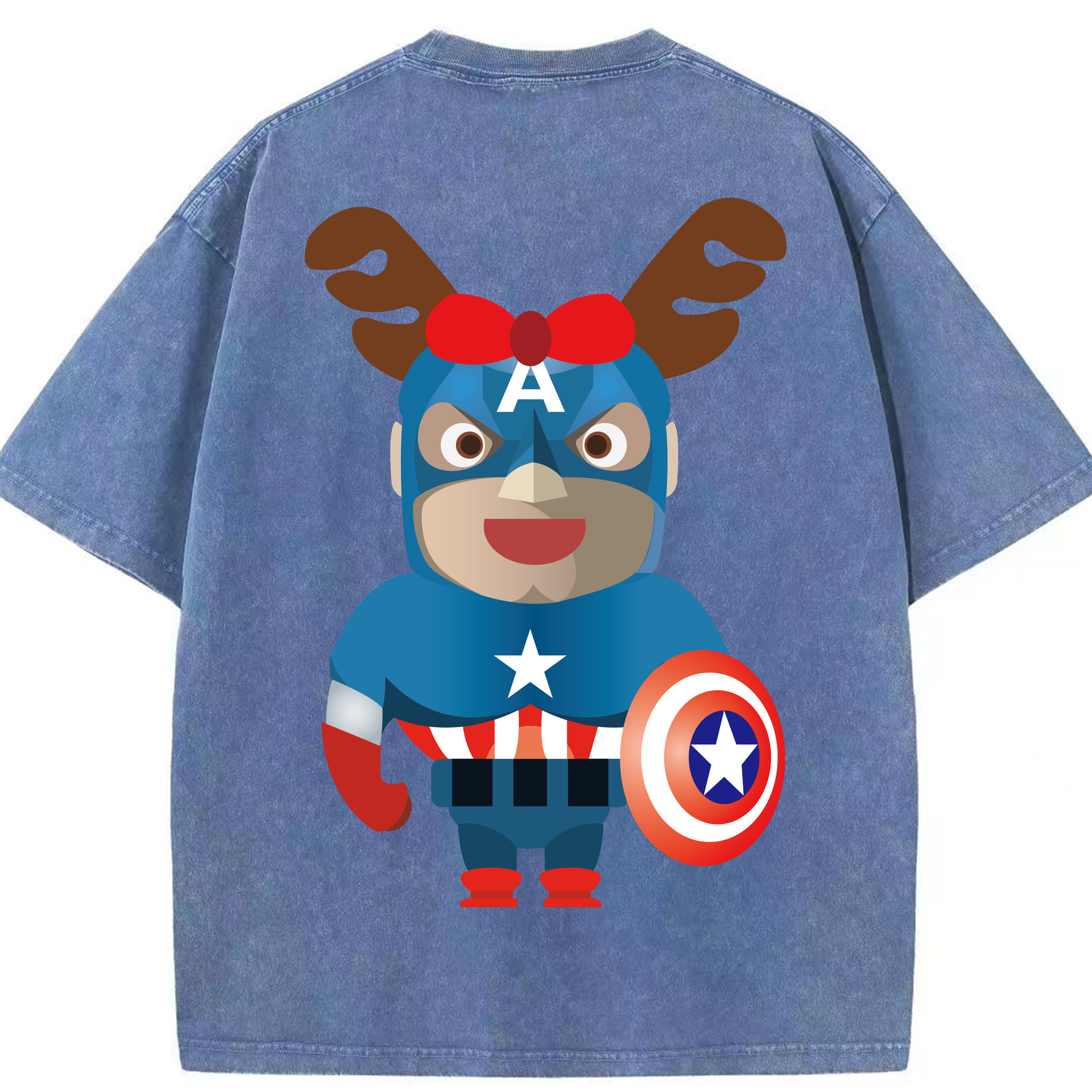 （画像用） アベンジャーズ The Avengers 綿100% ヴィンテージ風 半袖Tシャツ（背面プリント）