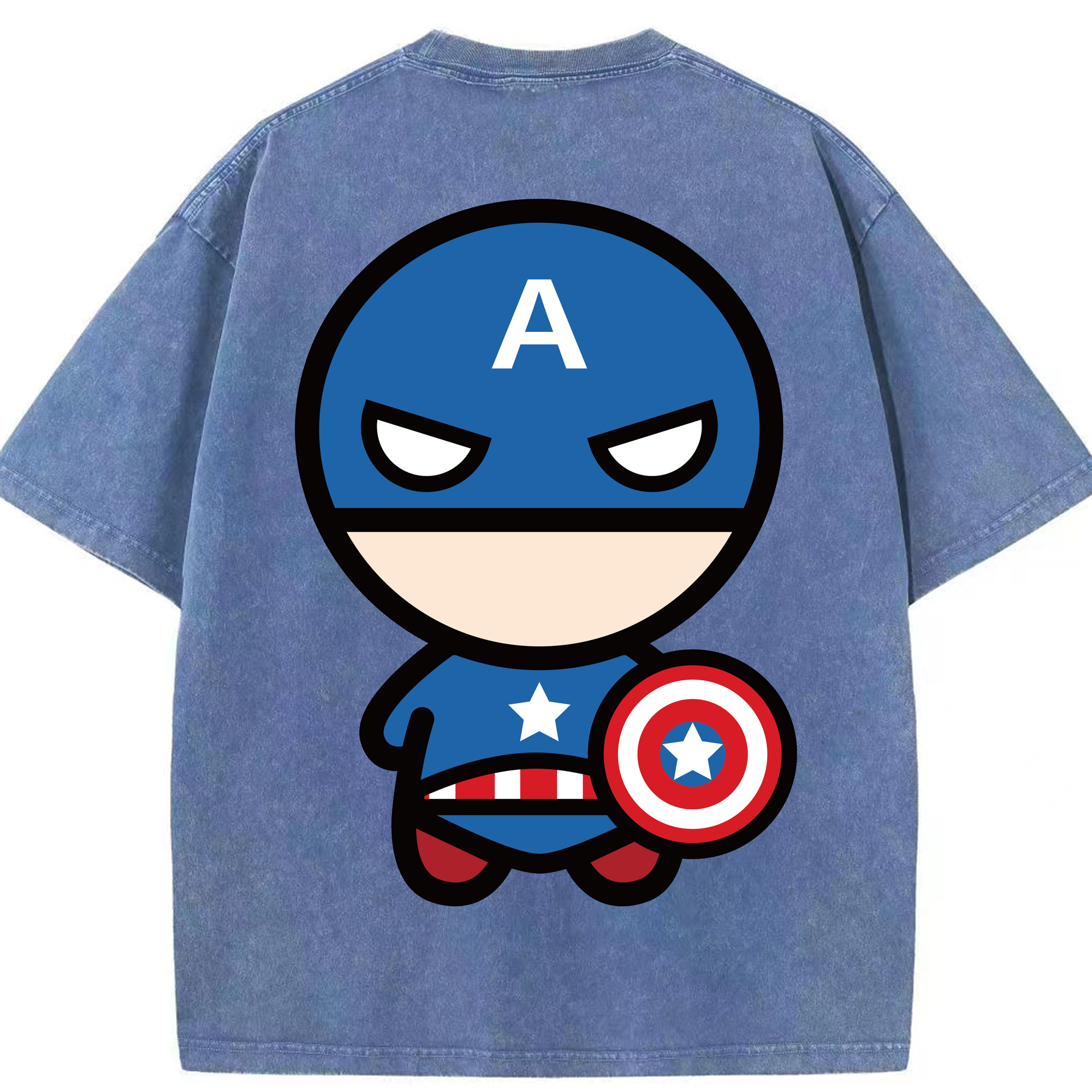 （画像用） アベンジャーズ The Avengers 綿100% ヴィンテージ風 半袖Tシャツ（背面プリント）