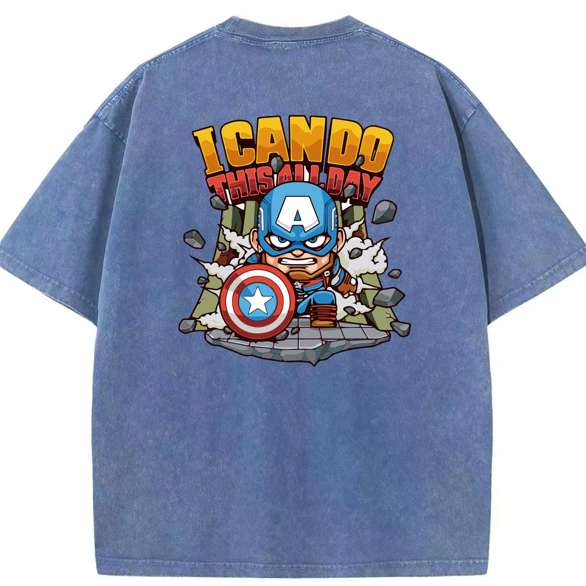 （画像用） アベンジャーズ The Avengers 綿100% ヴィンテージ風 半袖Tシャツ（背面プリント）