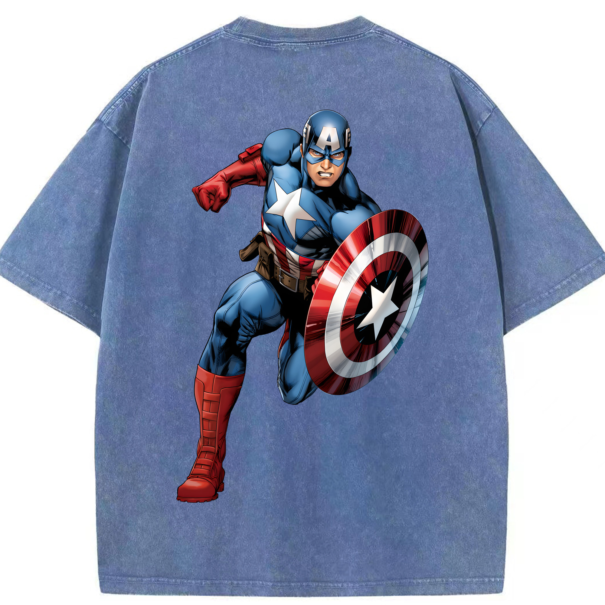 （画像用） アベンジャーズ The Avengers 綿100% ヴィンテージ風 半袖Tシャツ（背面プリント）