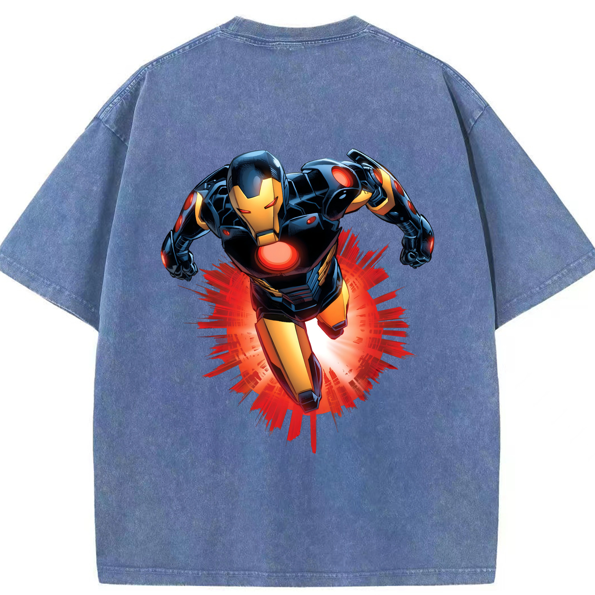 （画像用） アベンジャーズ The Avengers 綿100% ヴィンテージ風 半袖Tシャツ（背面プリント）