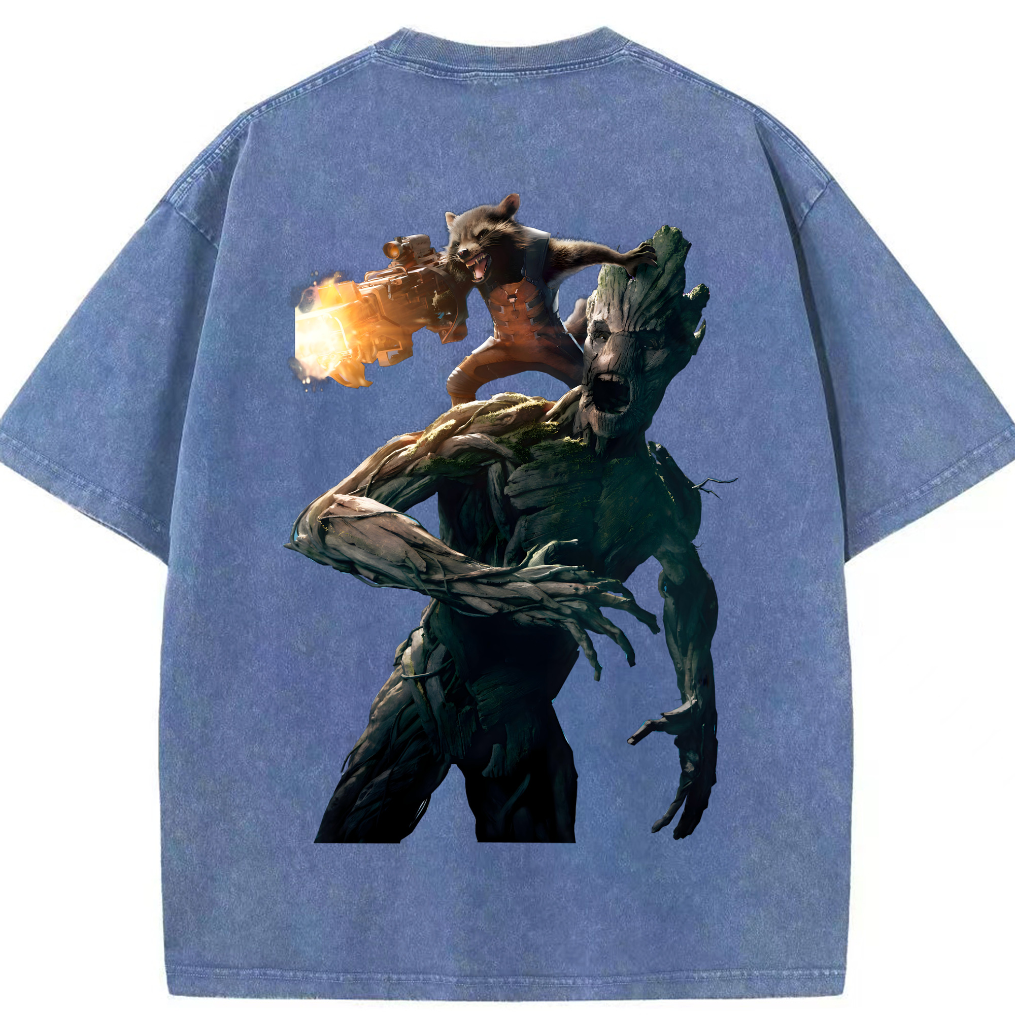 （画像用） アベンジャーズ The Avengers 綿100% ヴィンテージ風 半袖Tシャツ（背面プリント）