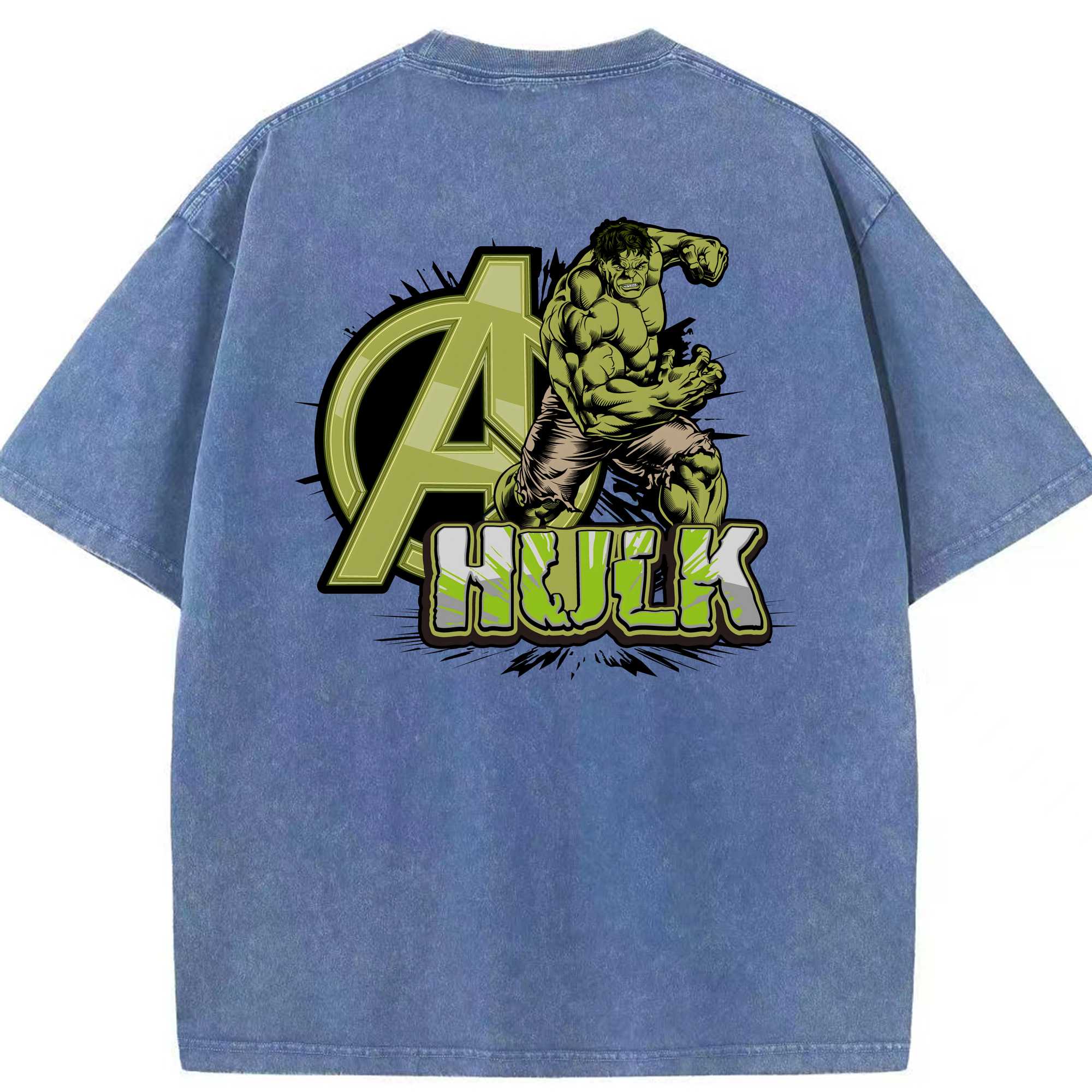 （画像用） アベンジャーズ The Avengers 綿100% ヴィンテージ風 半袖Tシャツ（背面プリント）