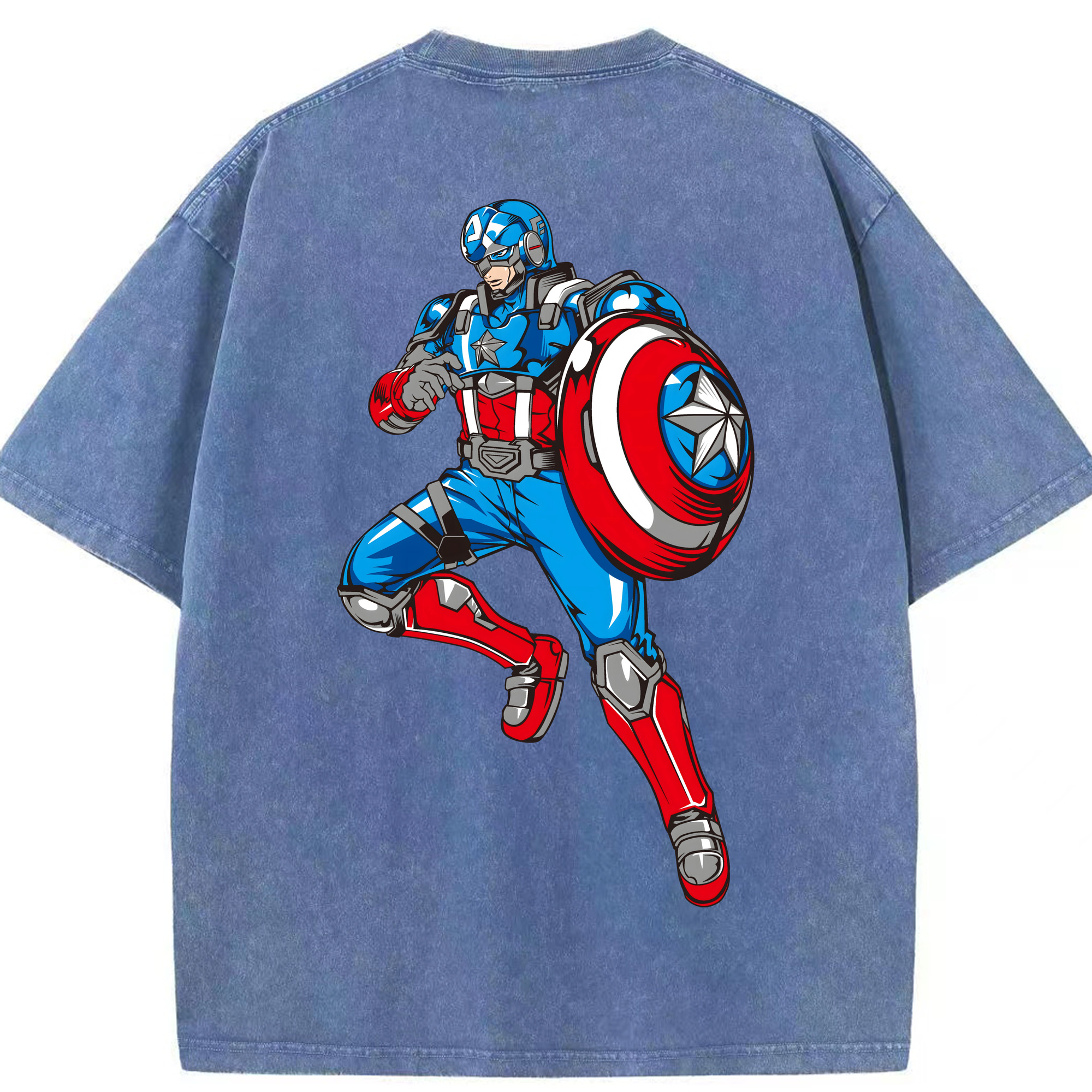 （画像用） アベンジャーズ The Avengers 綿100% ヴィンテージ風 半袖Tシャツ（背面プリント）