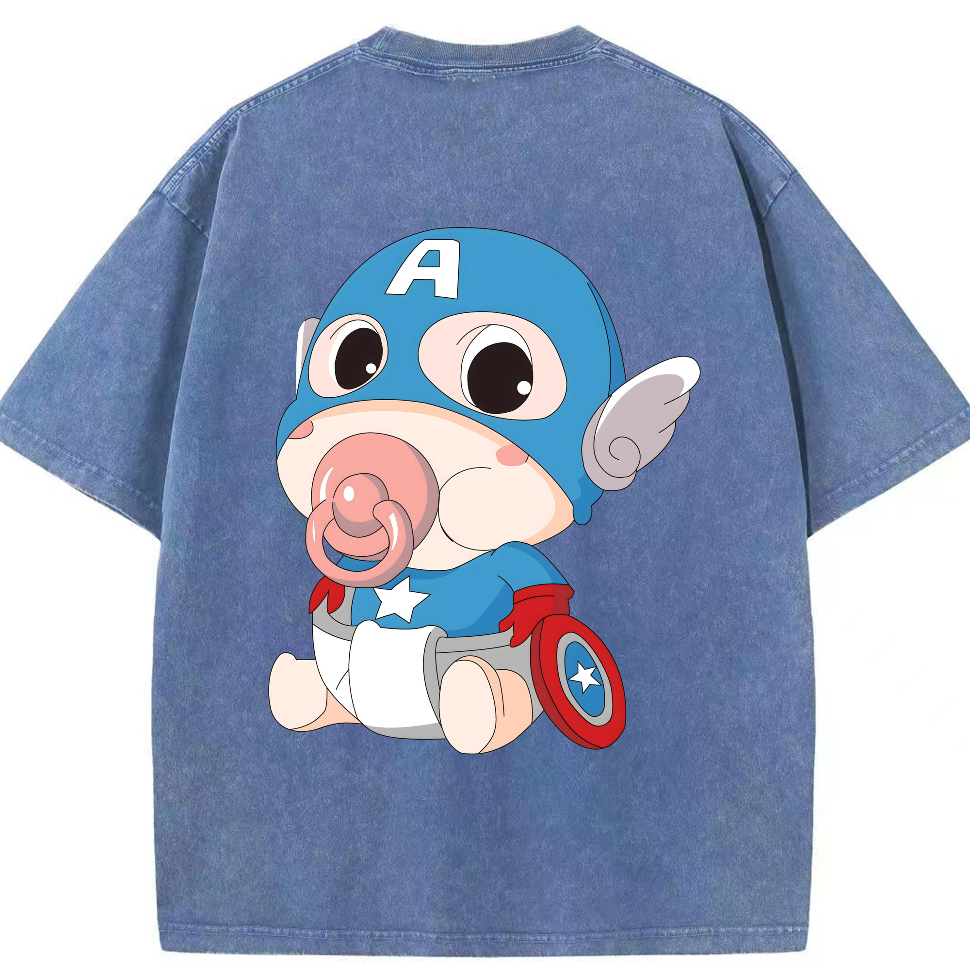（画像用） アベンジャーズ The Avengers 綿100% ヴィンテージ風 半袖Tシャツ（背面プリント）