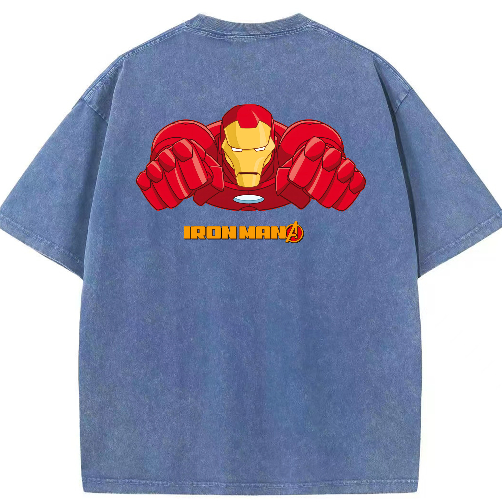 （画像用） アベンジャーズ The Avengers 綿100% ヴィンテージ風 半袖Tシャツ（背面プリント）