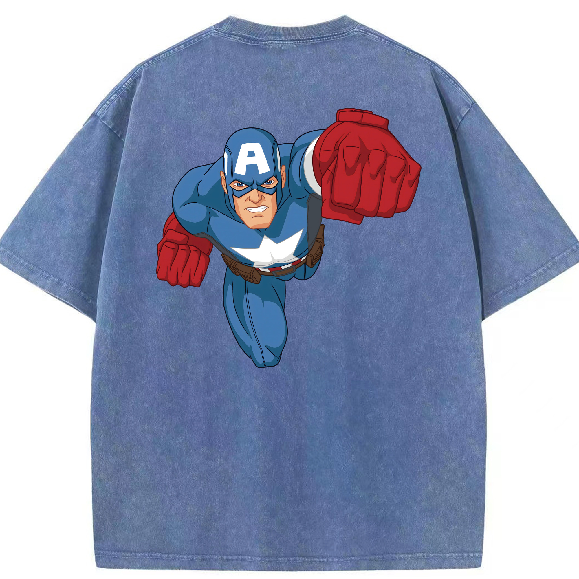 （画像用） アベンジャーズ The Avengers 綿100% ヴィンテージ風 半袖Tシャツ（背面プリント）