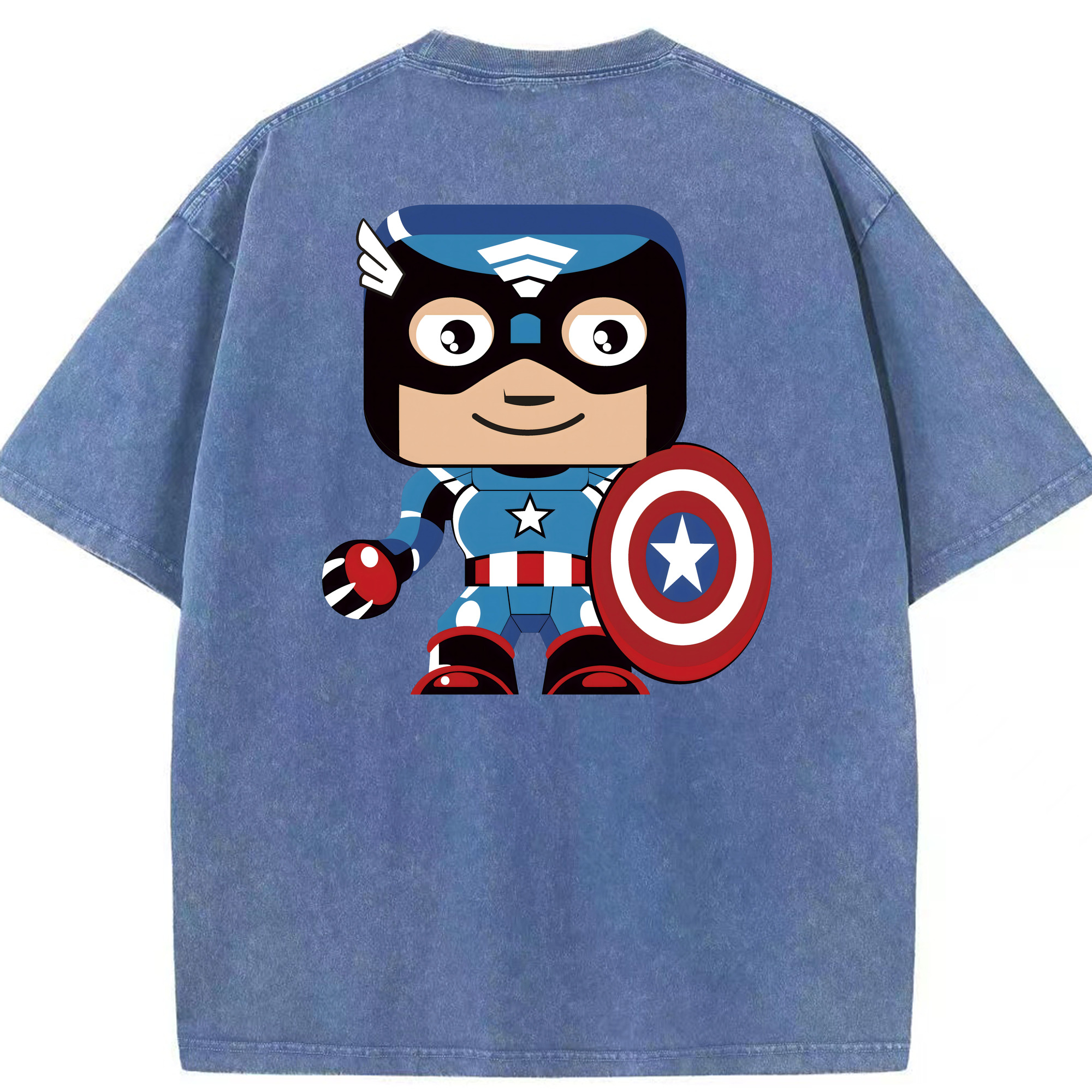 （画像用） アベンジャーズ The Avengers 綿100% ヴィンテージ風 半袖Tシャツ（背面プリント）