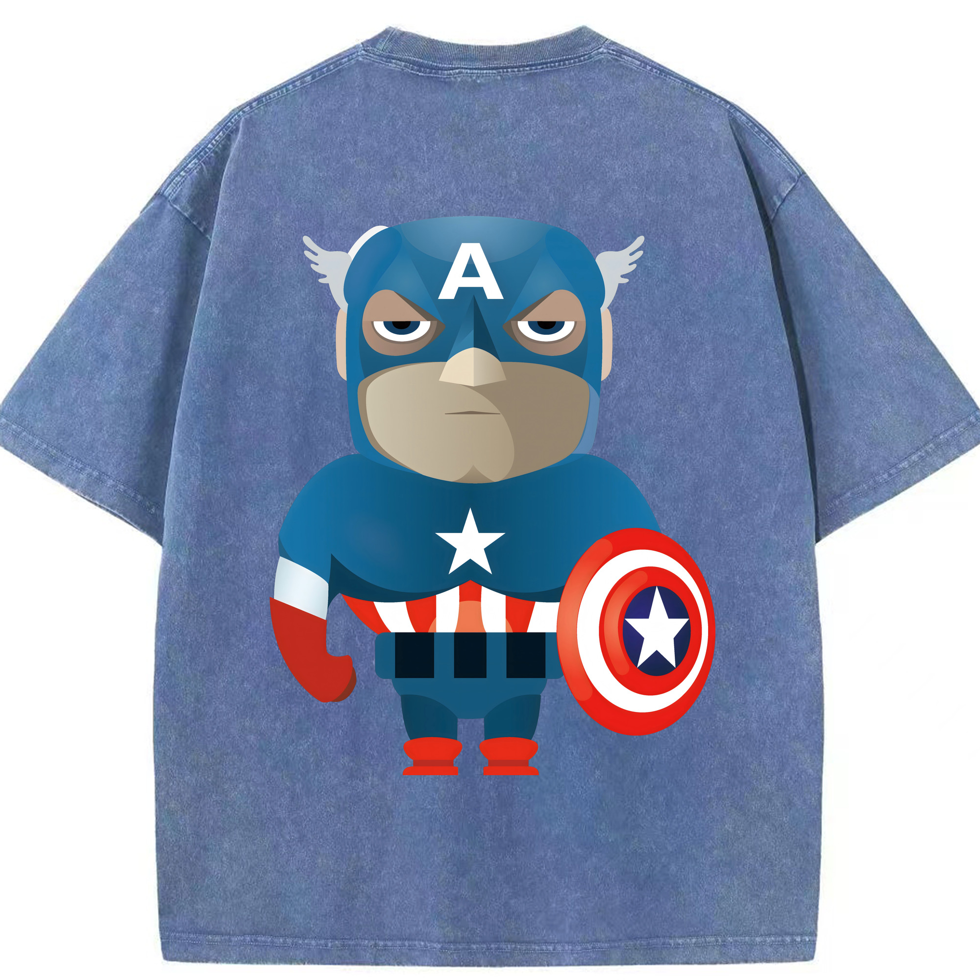（画像用） アベンジャーズ The Avengers 綿100% ヴィンテージ風 半袖Tシャツ（背面プリント）