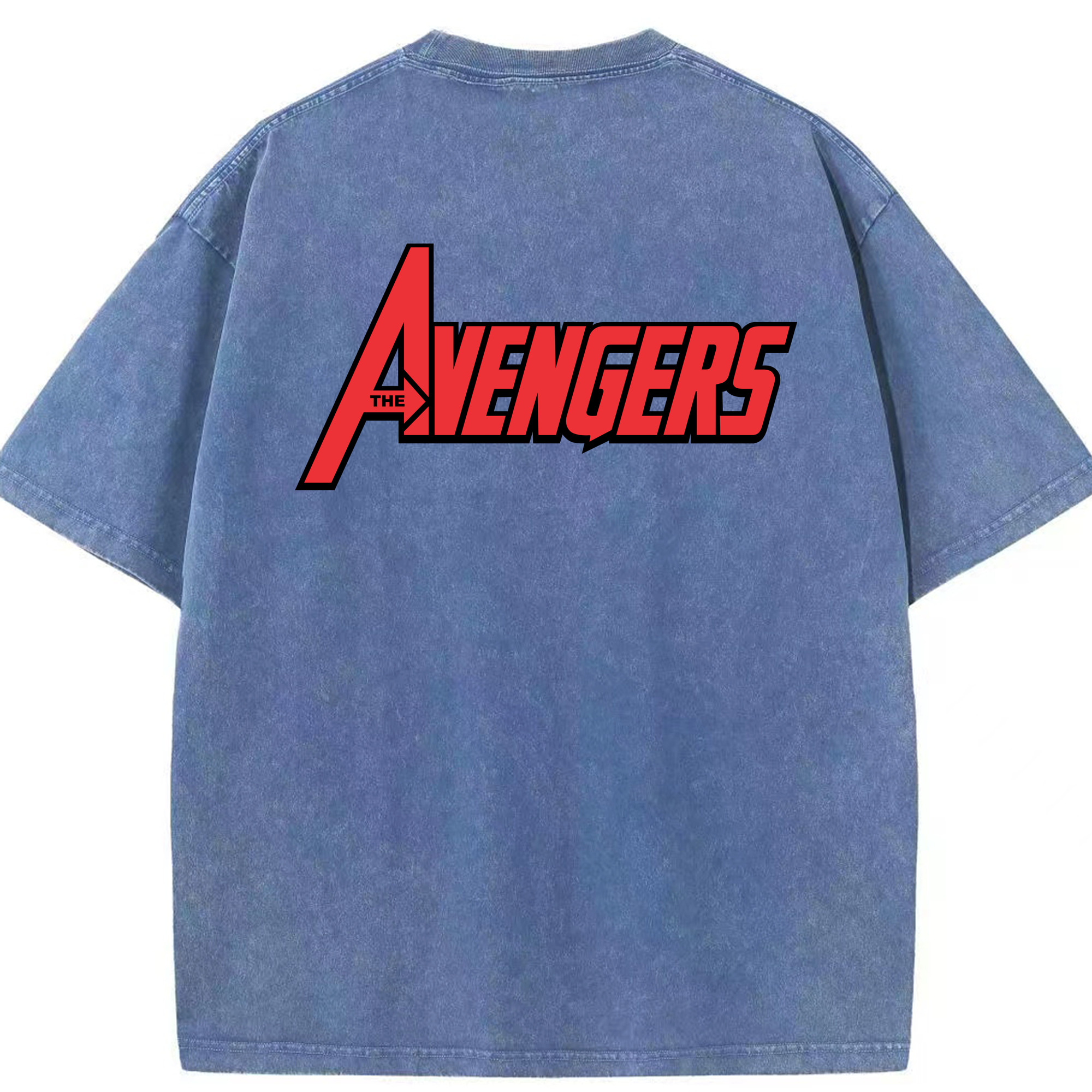 （画像用） アベンジャーズ The Avengers 綿100% ヴィンテージ風 半袖Tシャツ（背面プリント）