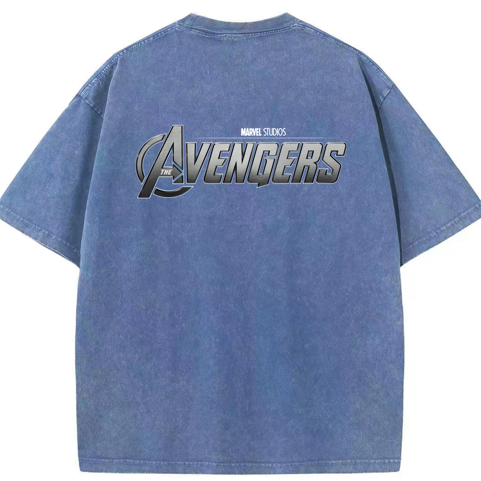 （画像用） アベンジャーズ The Avengers 綿100% ヴィンテージ風 半袖Tシャツ（背面プリント）