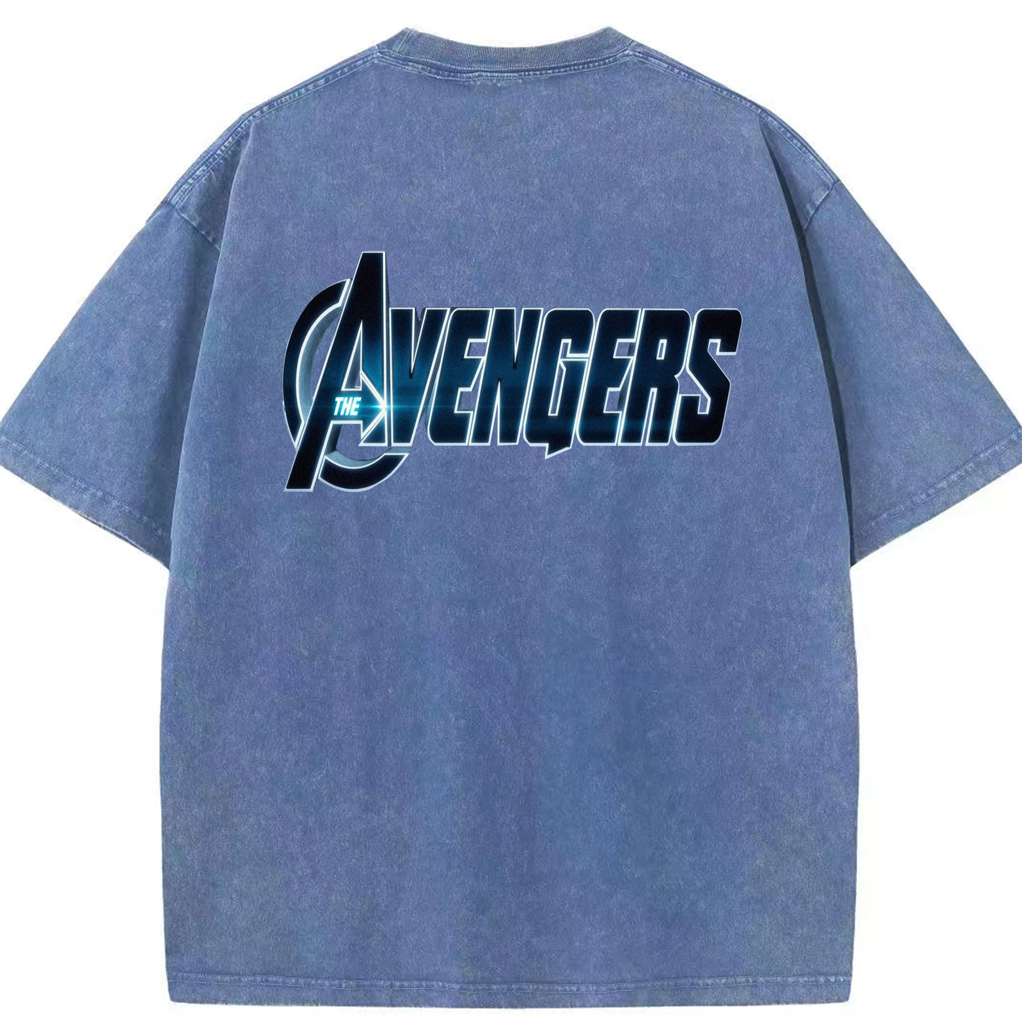 （画像用） アベンジャーズ The Avengers 綿100% ヴィンテージ風 半袖Tシャツ（背面プリント）