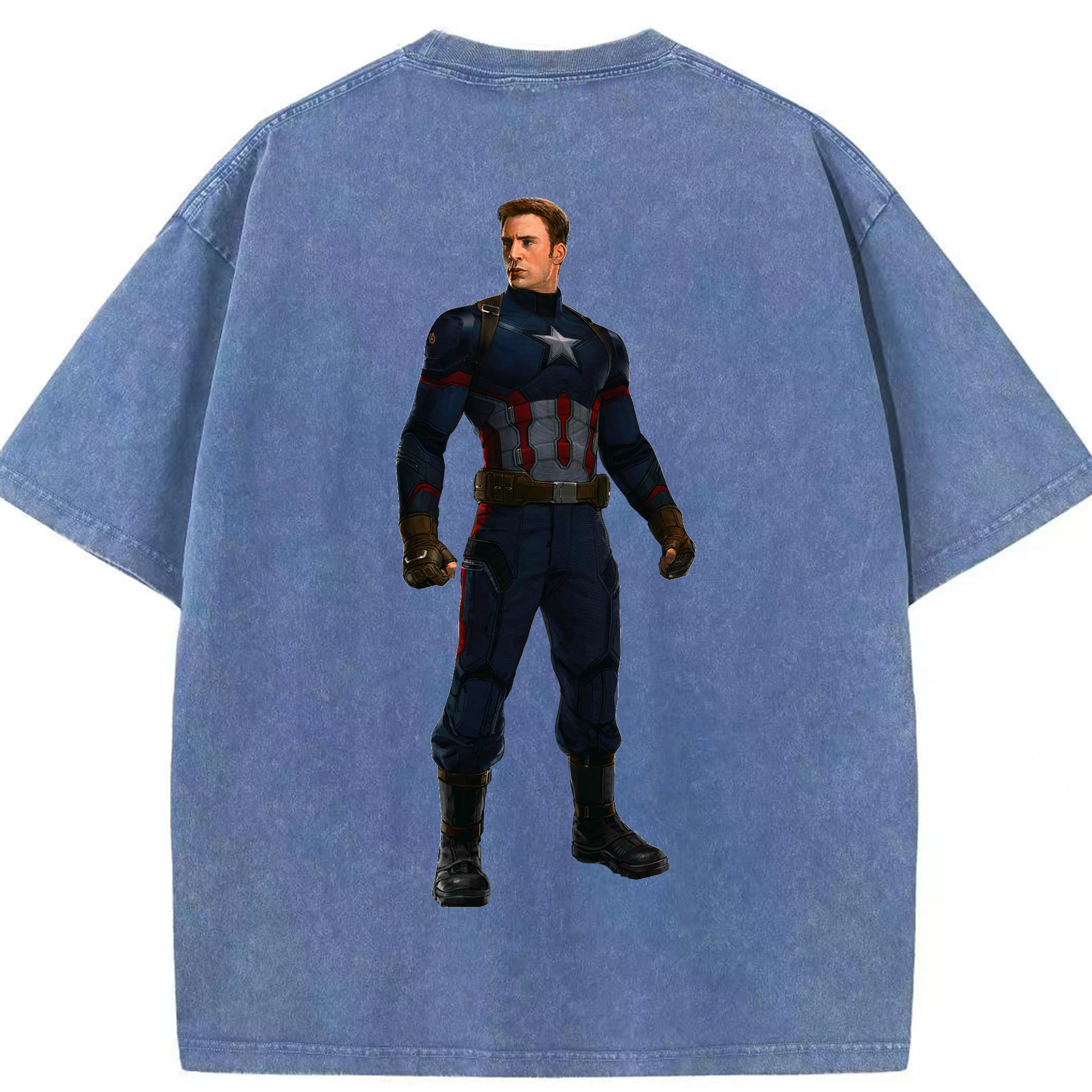 （画像用） アベンジャーズ The Avengers 綿100% ヴィンテージ風 半袖Tシャツ（背面プリント）