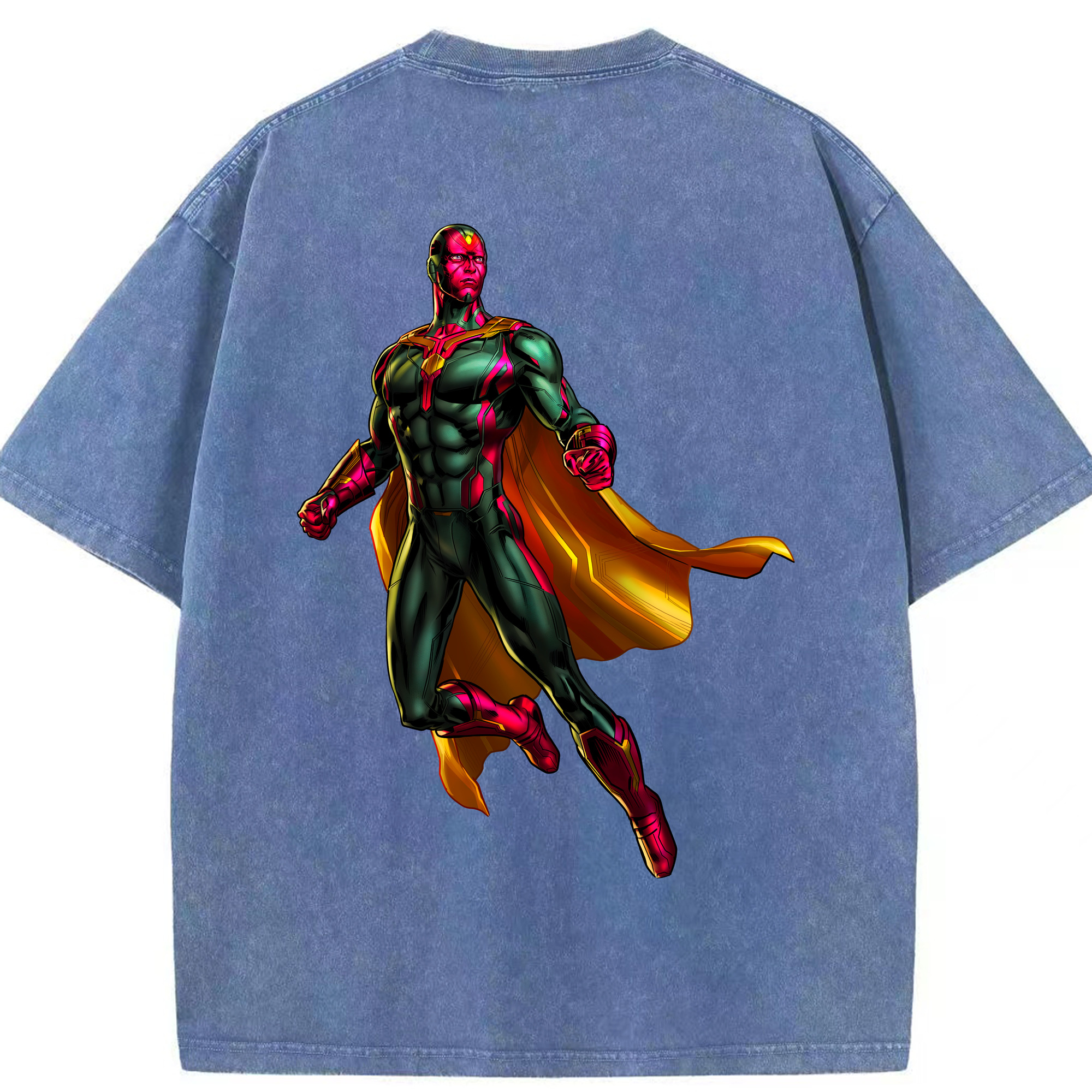 （画像用） アベンジャーズ The Avengers 綿100% ヴィンテージ風 半袖Tシャツ（背面プリント）
