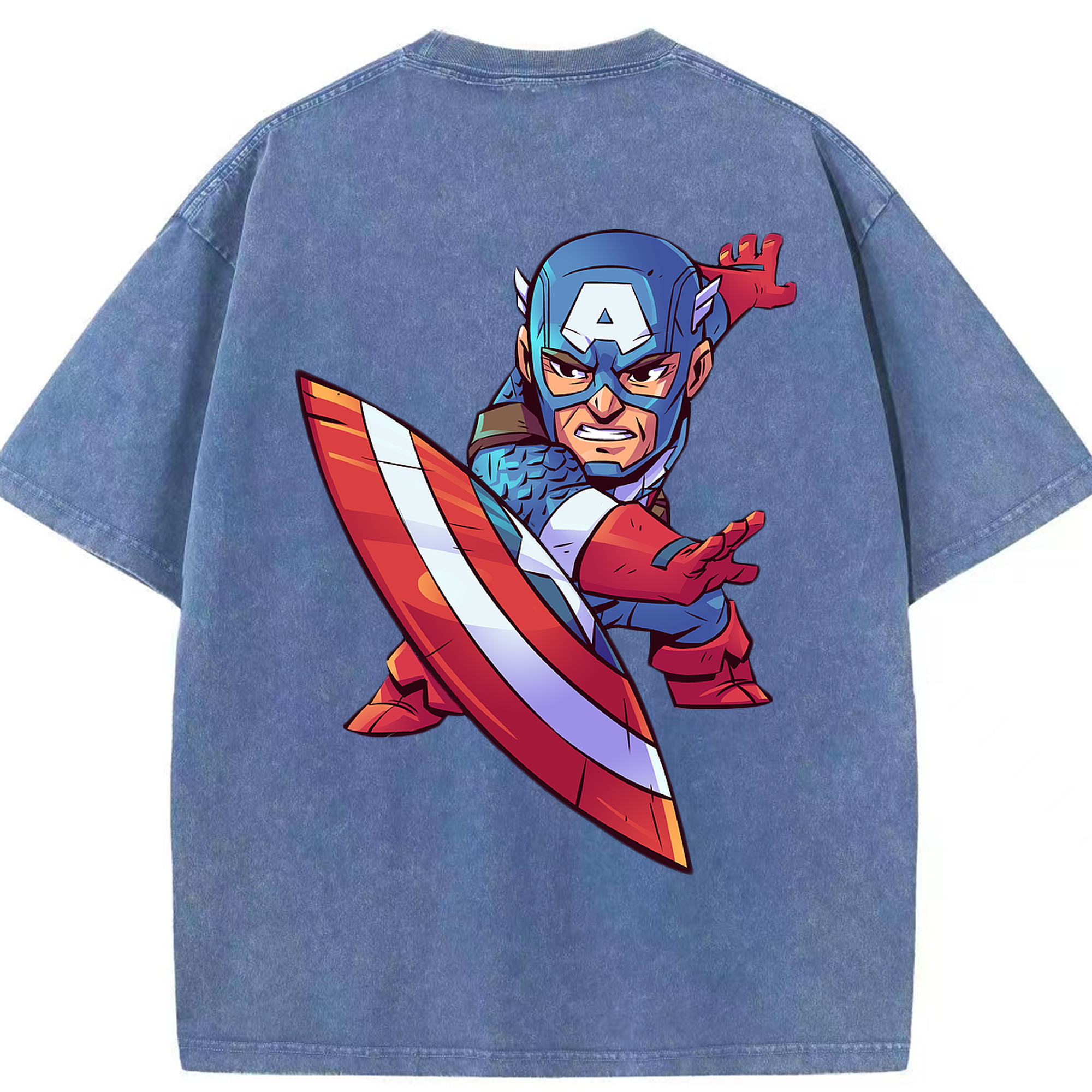 （画像用） アベンジャーズ The Avengers 綿100% ヴィンテージ風 半袖Tシャツ（背面プリント）