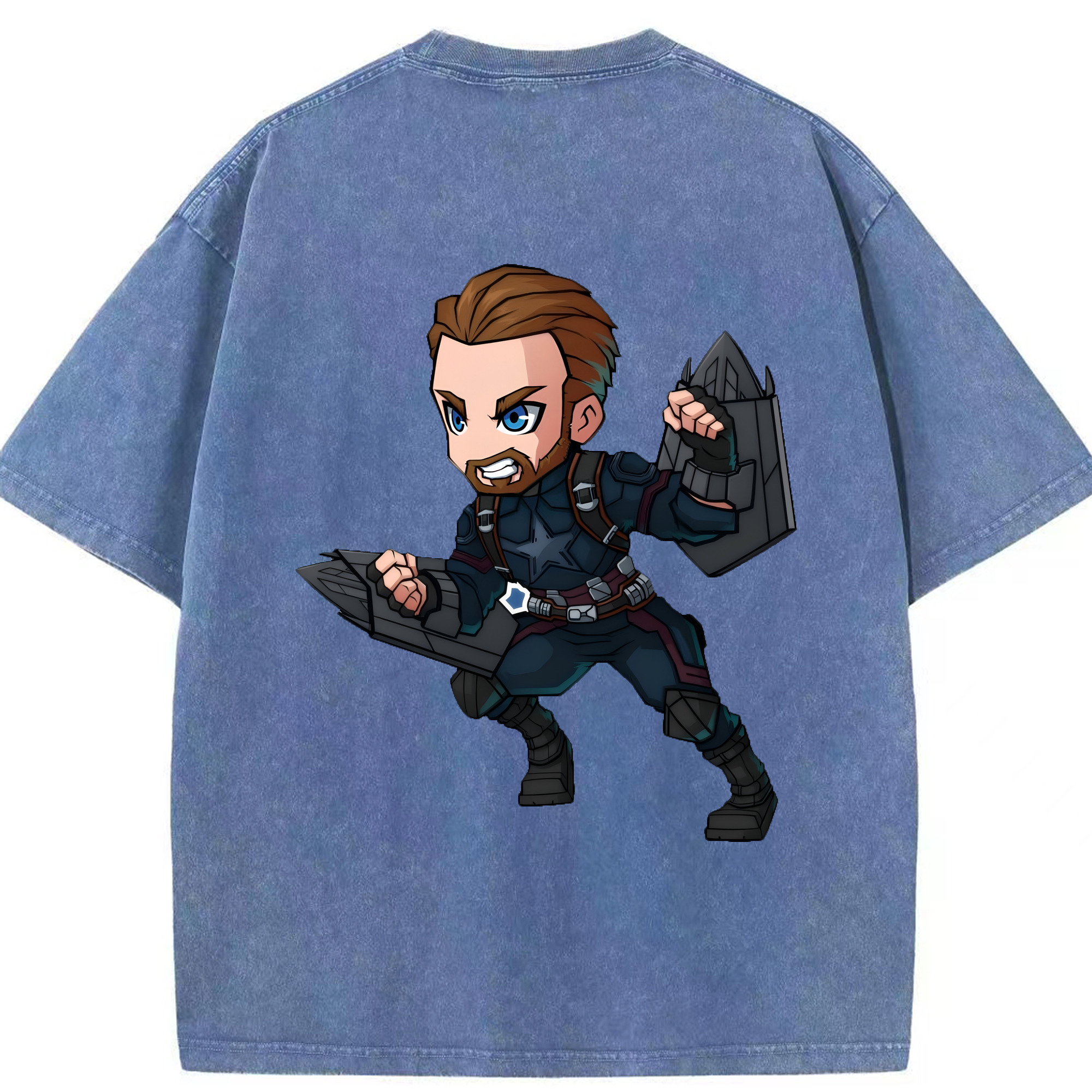 （画像用） アベンジャーズ The Avengers 綿100% ヴィンテージ風 半袖Tシャツ（背面プリント）