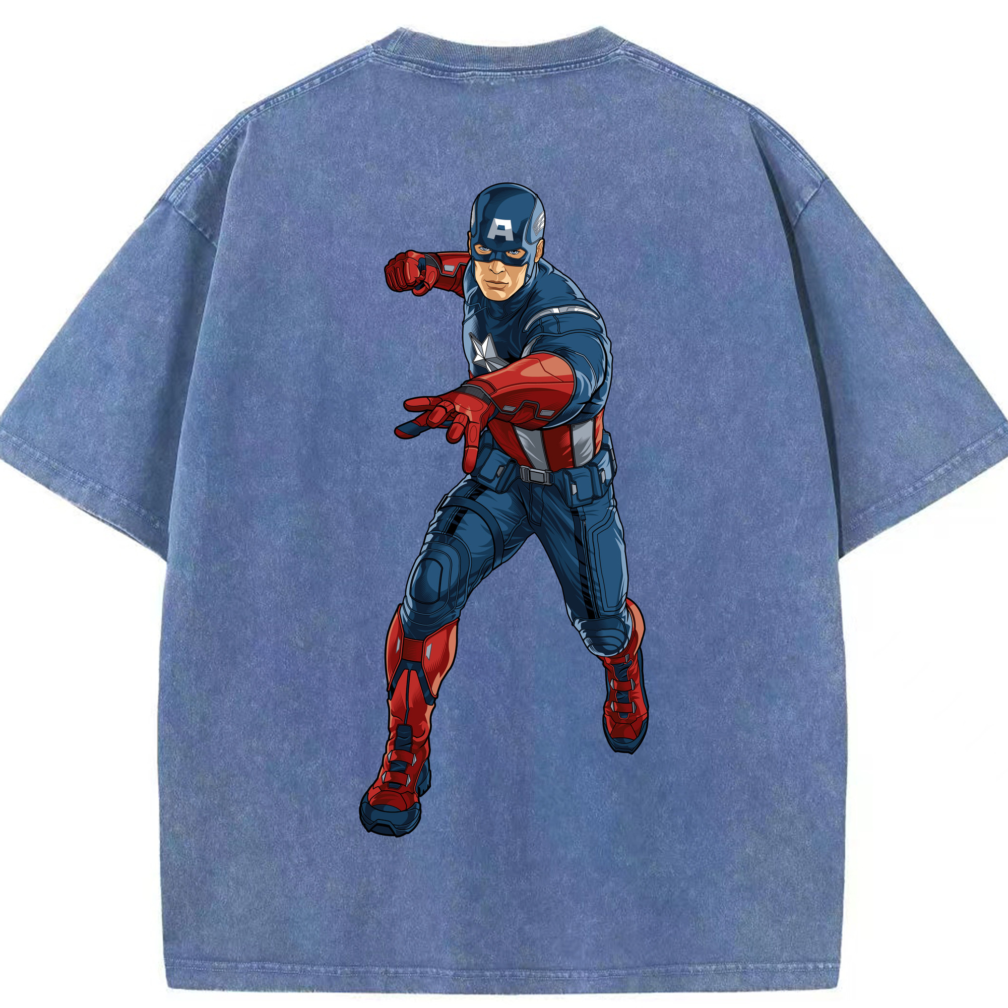 （画像用） アベンジャーズ The Avengers 綿100% ヴィンテージ風 半袖Tシャツ（背面プリント）