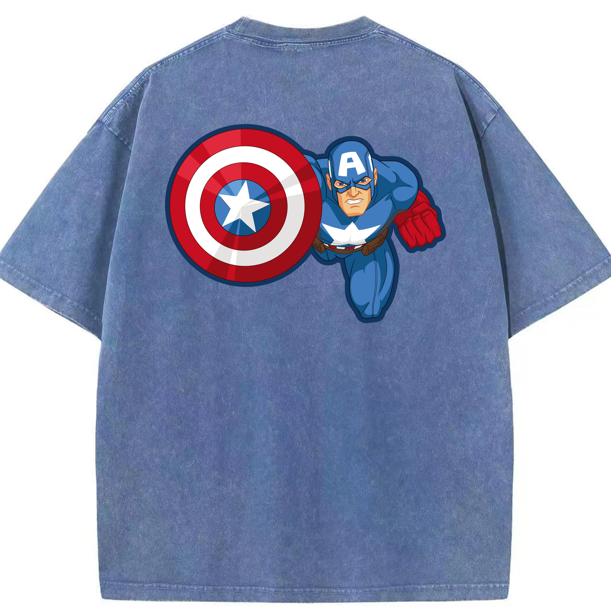 （画像用） アベンジャーズ The Avengers 綿100% ヴィンテージ風 半袖Tシャツ（背面プリント）