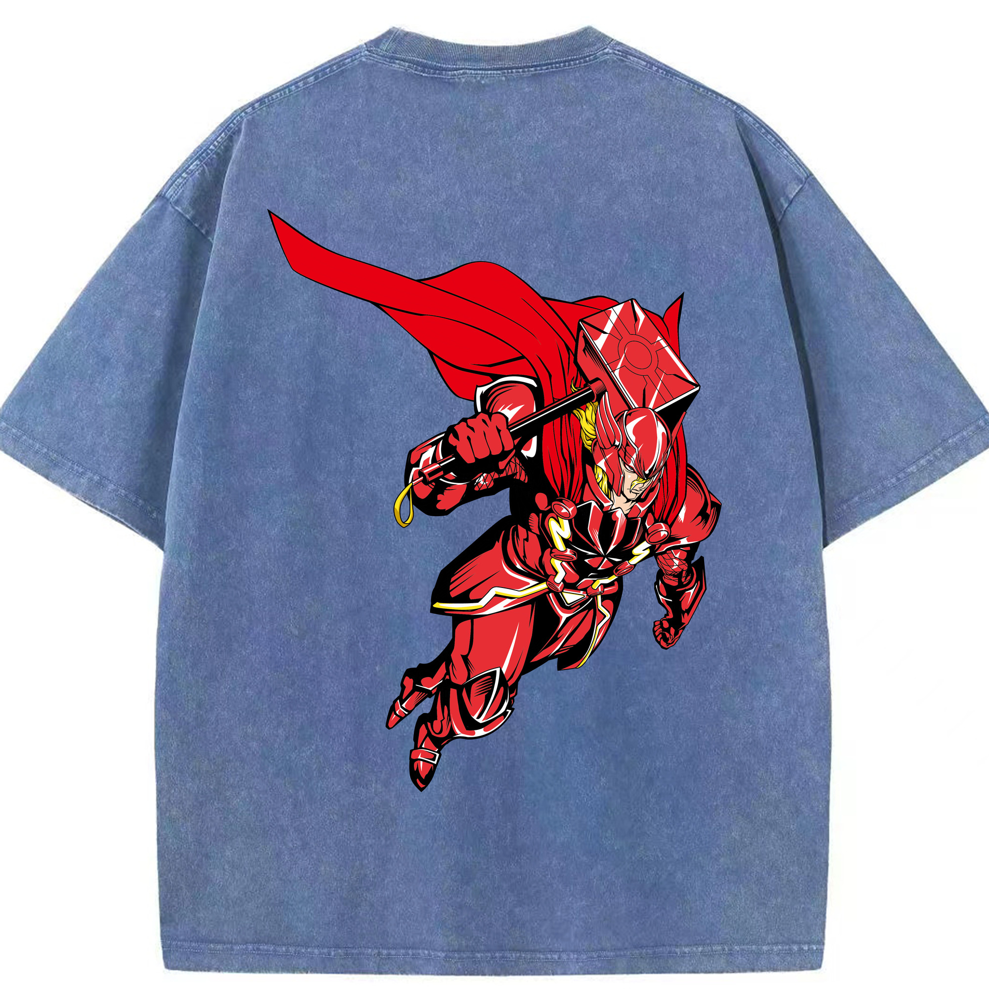 （画像用） アベンジャーズ The Avengers 綿100% ヴィンテージ風 半袖Tシャツ（背面プリント）