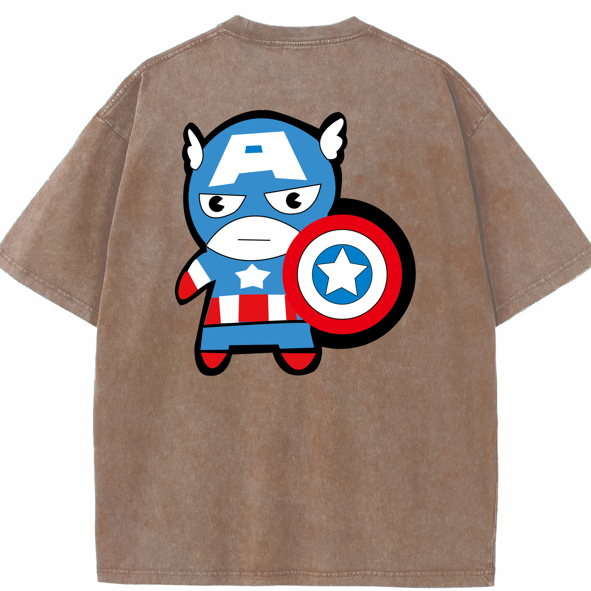 （画像用） アベンジャーズ The Avengers 綿100% ヴィンテージ風 半袖Tシャツ（背面プリント）