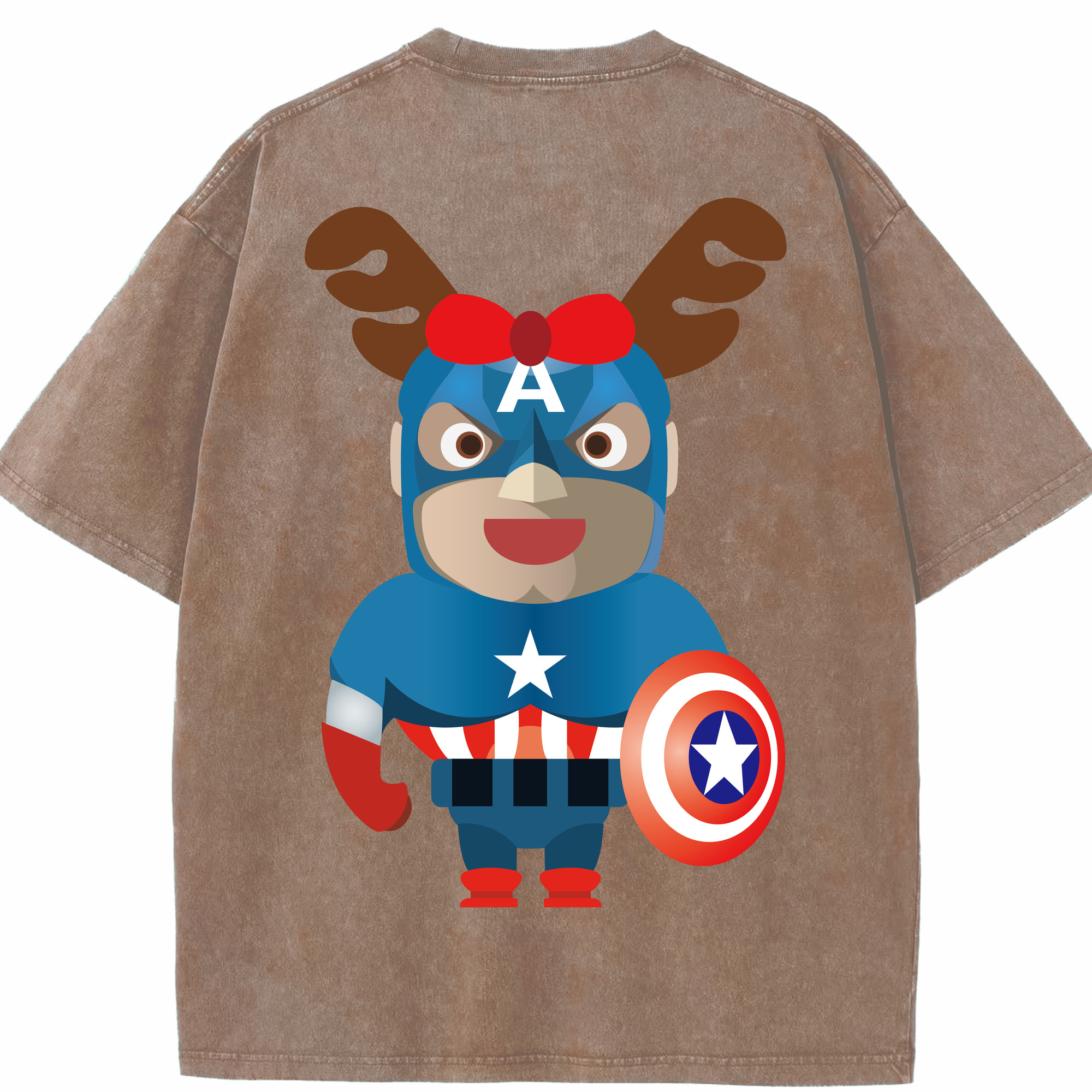 （画像用） アベンジャーズ The Avengers 綿100% ヴィンテージ風 半袖Tシャツ（背面プリント）