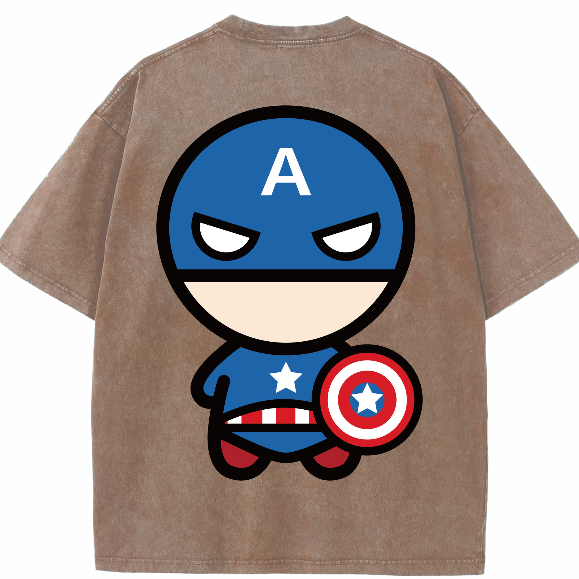 （画像用） アベンジャーズ The Avengers 綿100% ヴィンテージ風 半袖Tシャツ（背面プリント）