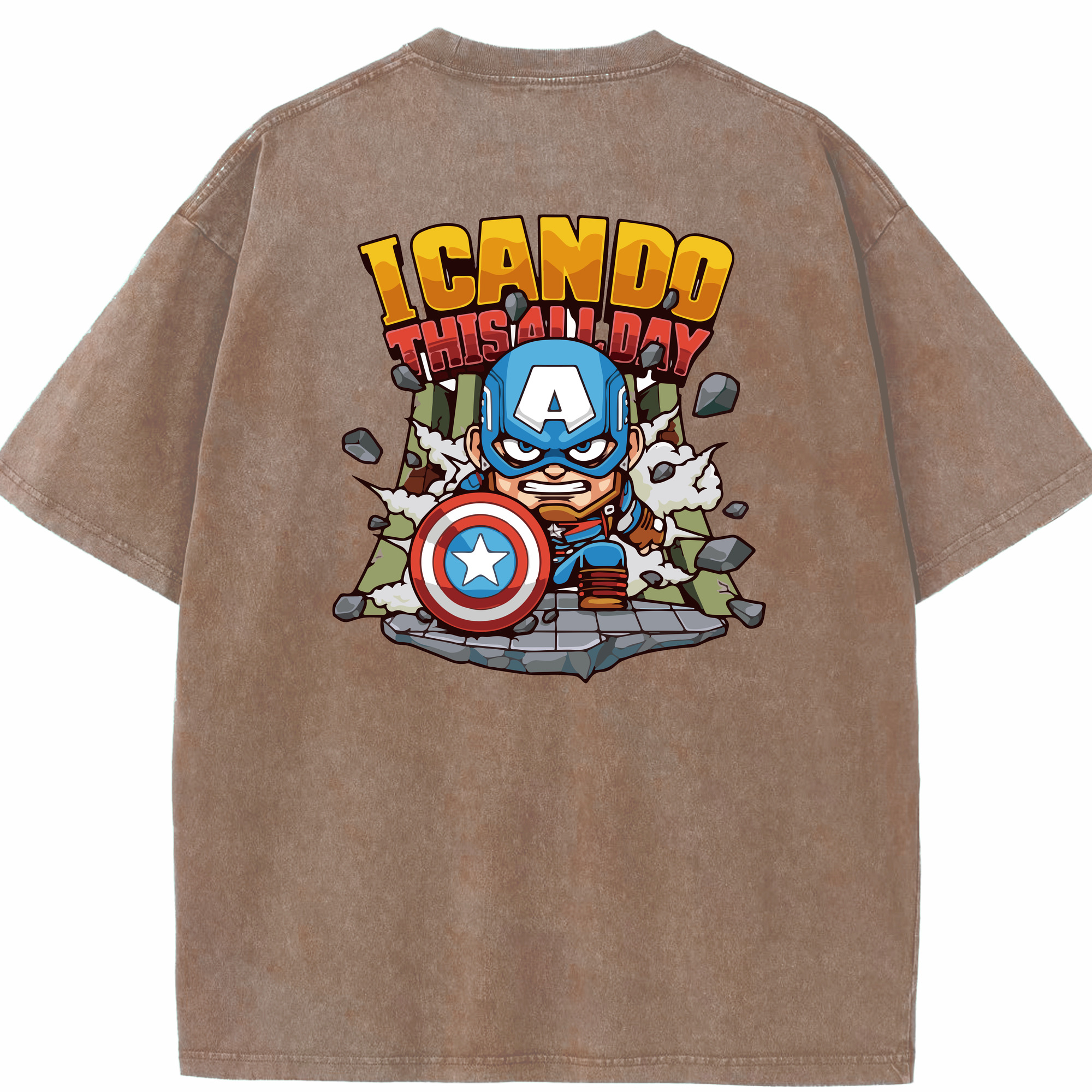（画像用） アベンジャーズ The Avengers 綿100% ヴィンテージ風 半袖Tシャツ（背面プリント）