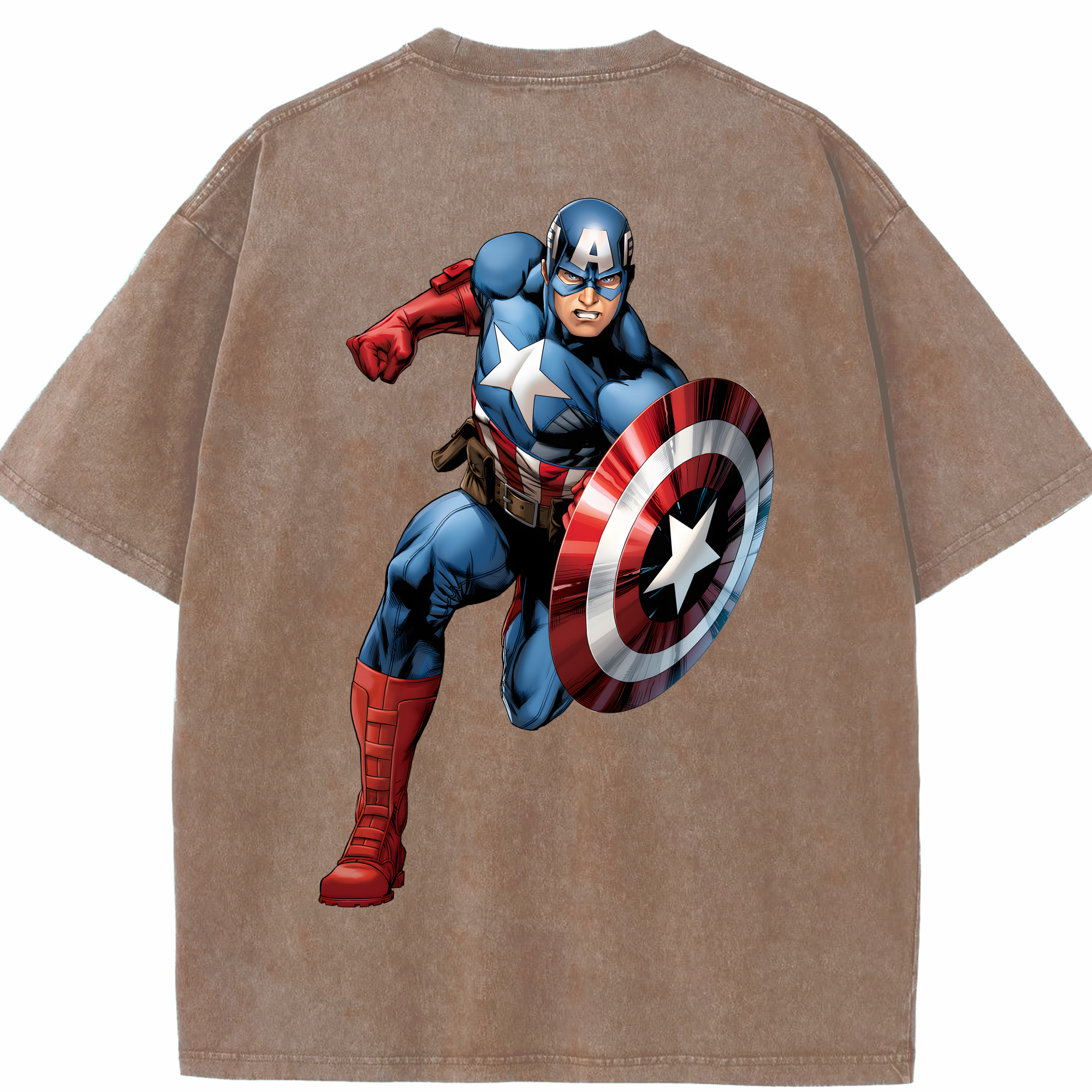 （画像用） アベンジャーズ The Avengers 綿100% ヴィンテージ風 半袖Tシャツ（背面プリント）